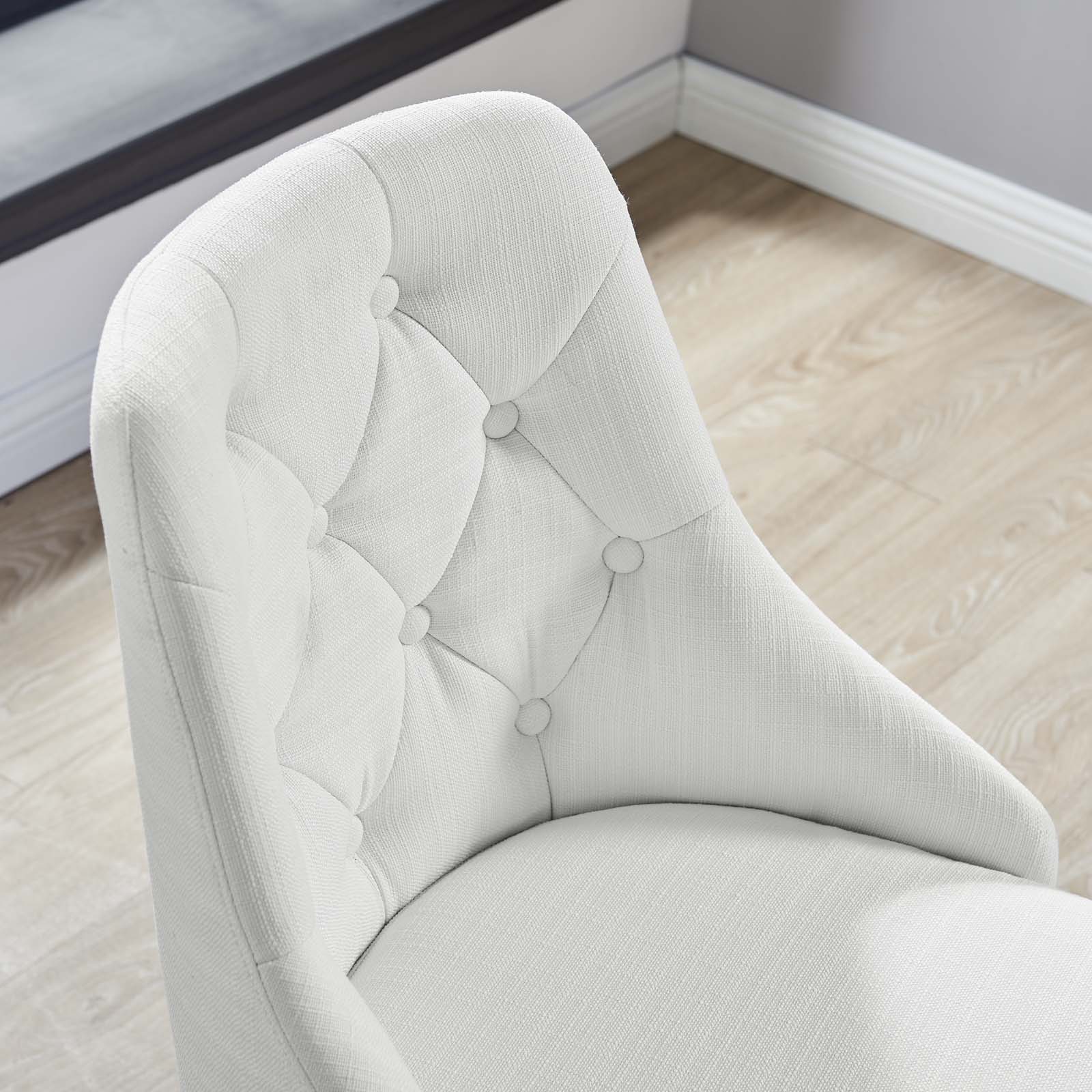 Modway Task Chairs - Distinct Tufted Swivel Upholstered Office Chair Black White