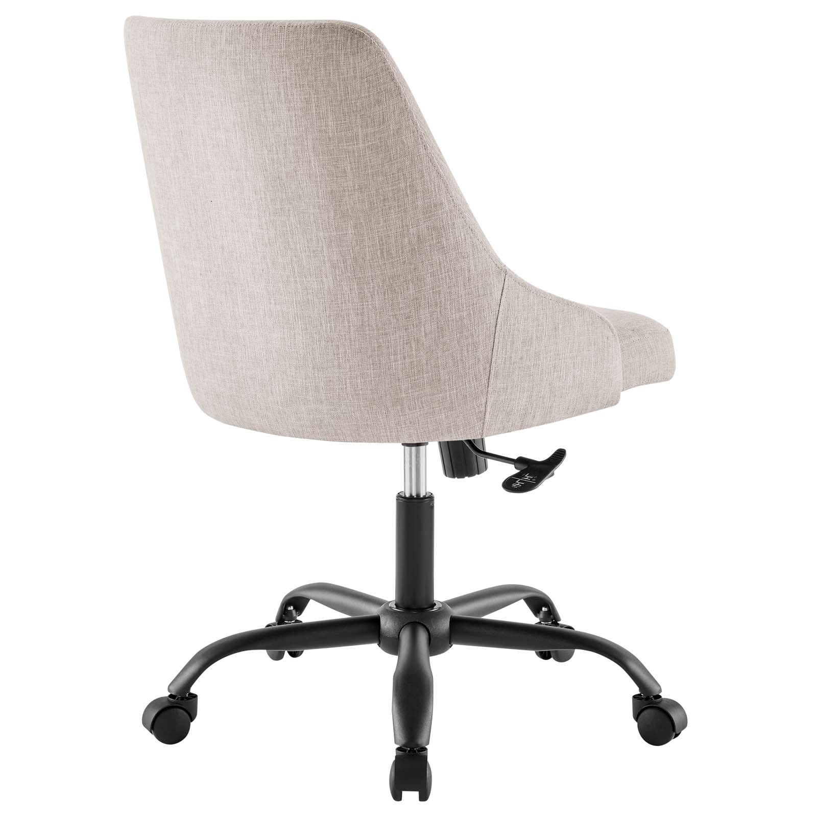 Modway Task Chairs - Designate Swivel Upholstered Office Chair Black Beige
