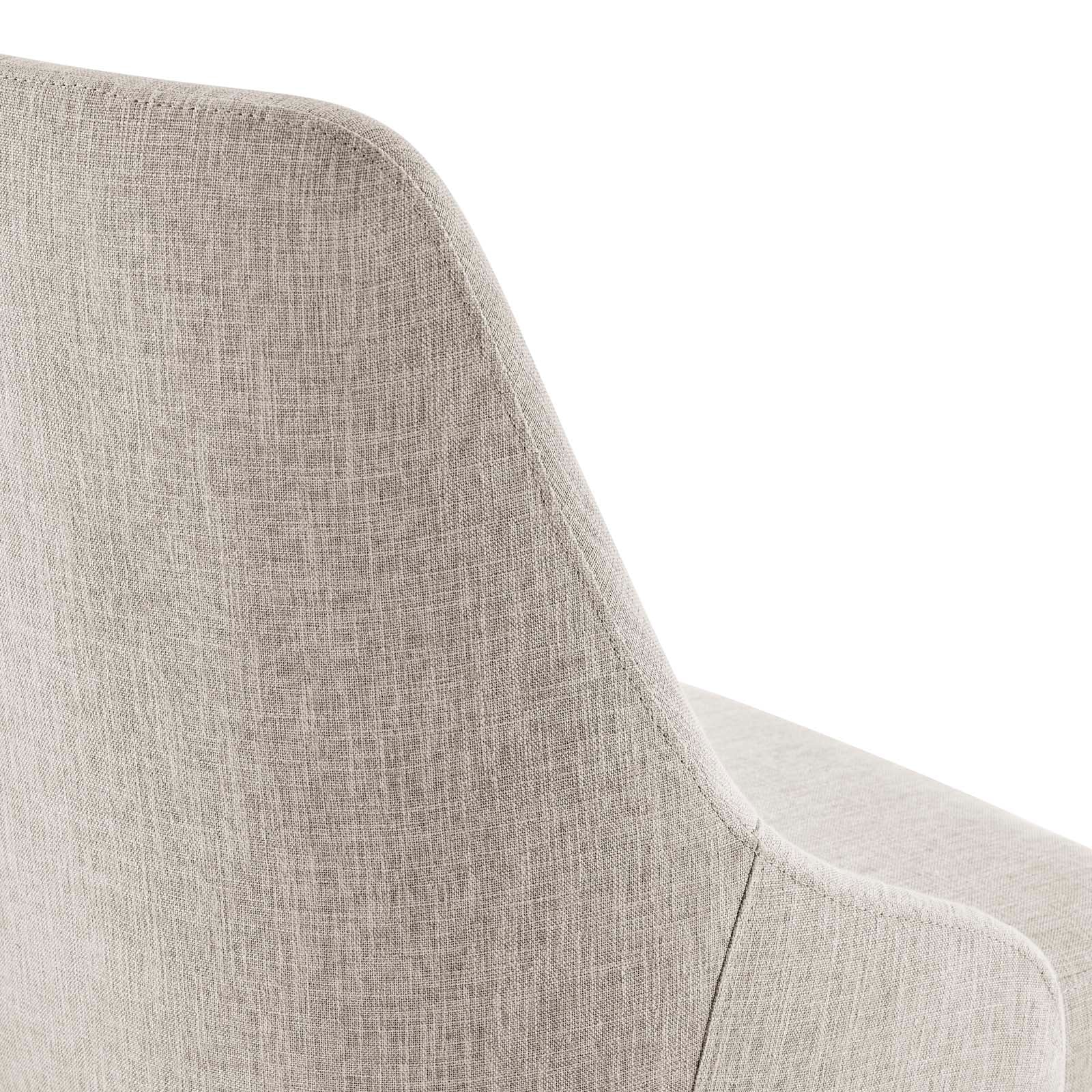 Modway Task Chairs - Designate Swivel Upholstered Office Chair Black Beige