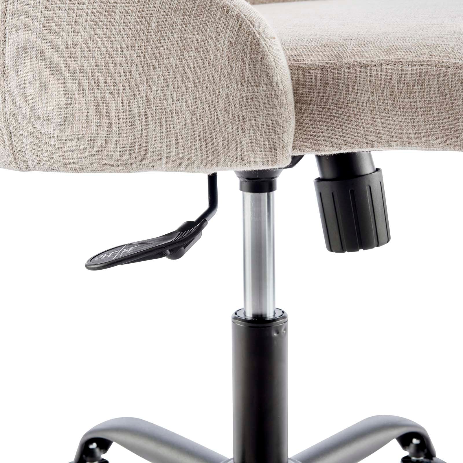 Modway Task Chairs - Designate Swivel Upholstered Office Chair Black Beige