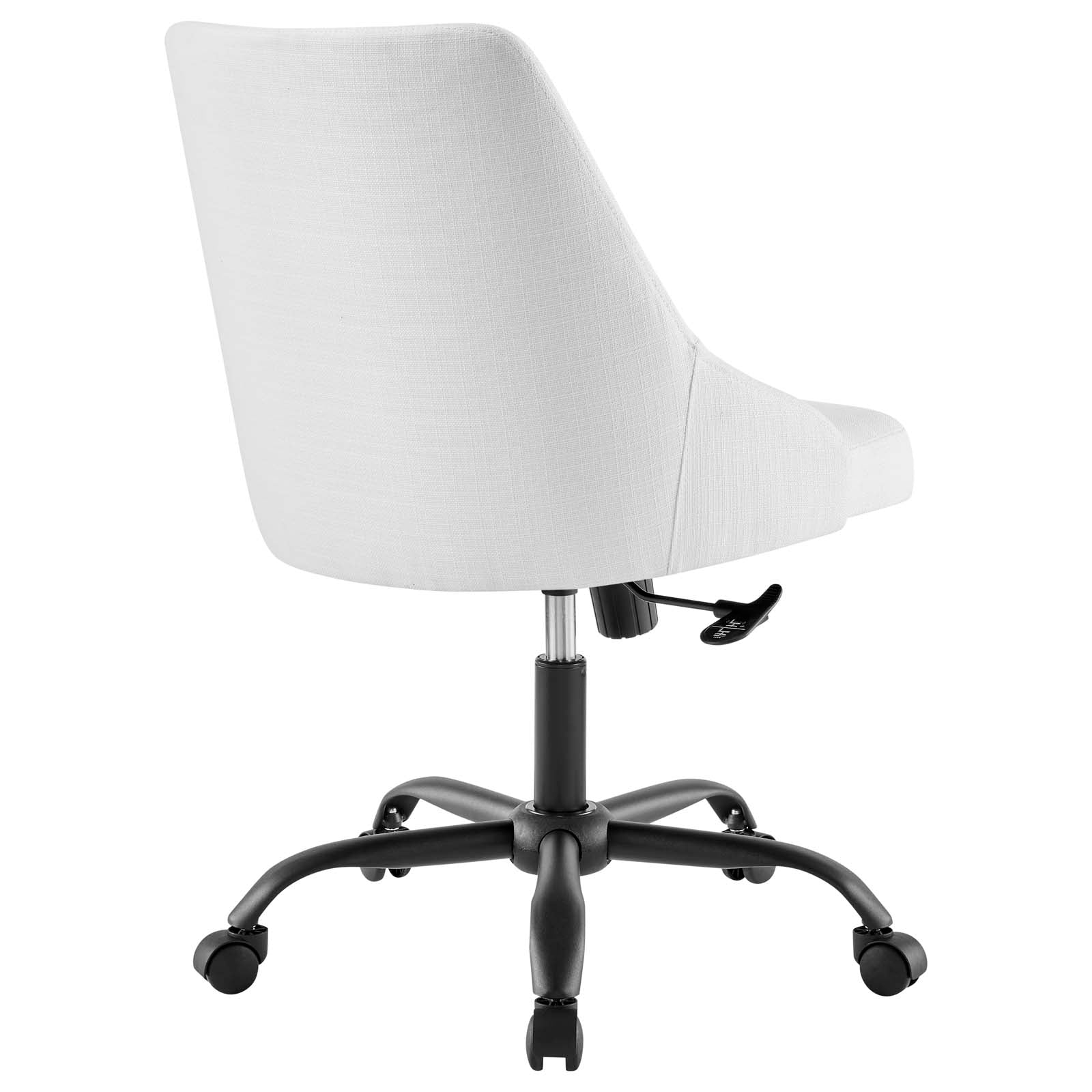 Modway Task Chairs - Designate Swivel Upholstered Office Chair Black White