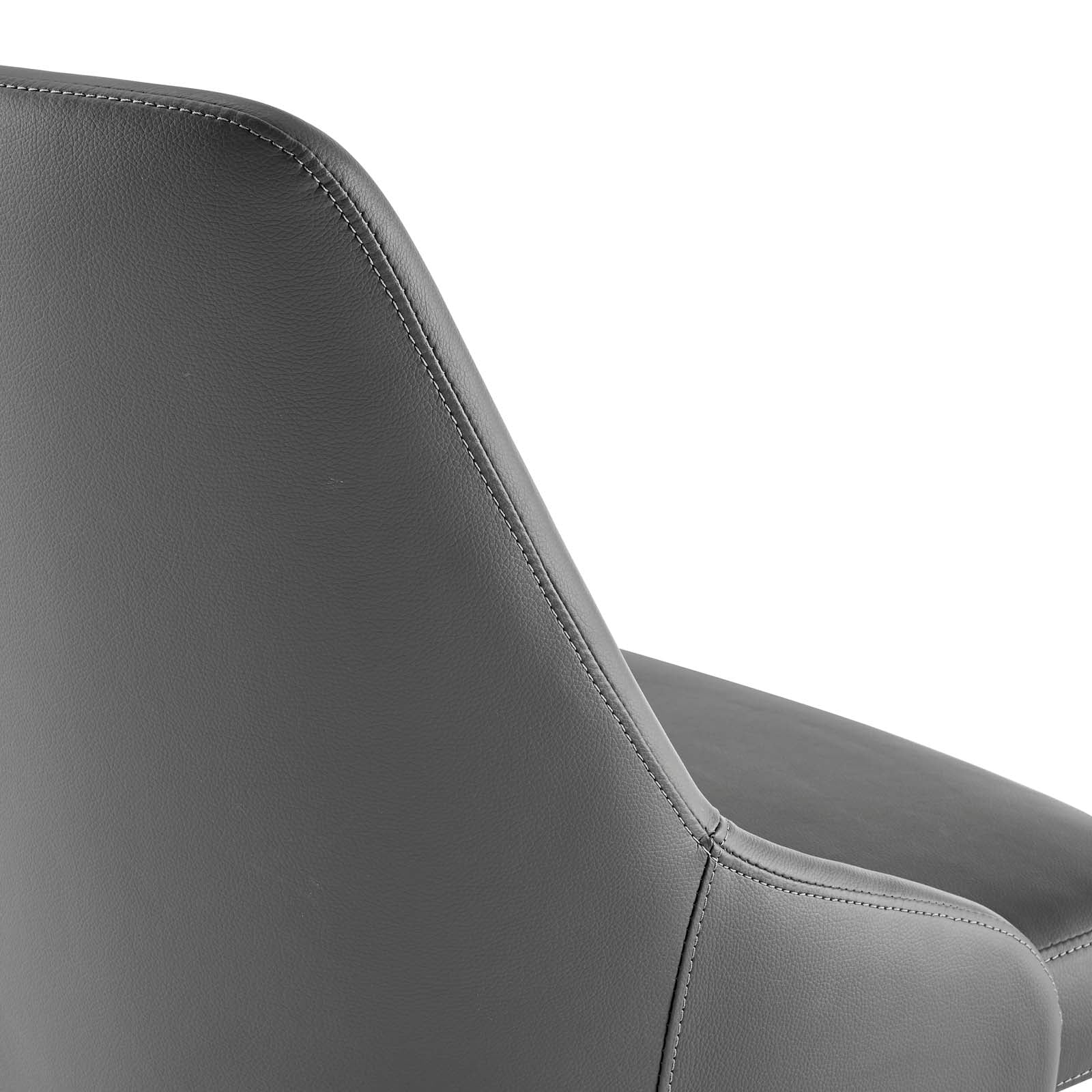 Modway Task Chairs - Designate Swivel Vegan Leather Office Chair Black Gray