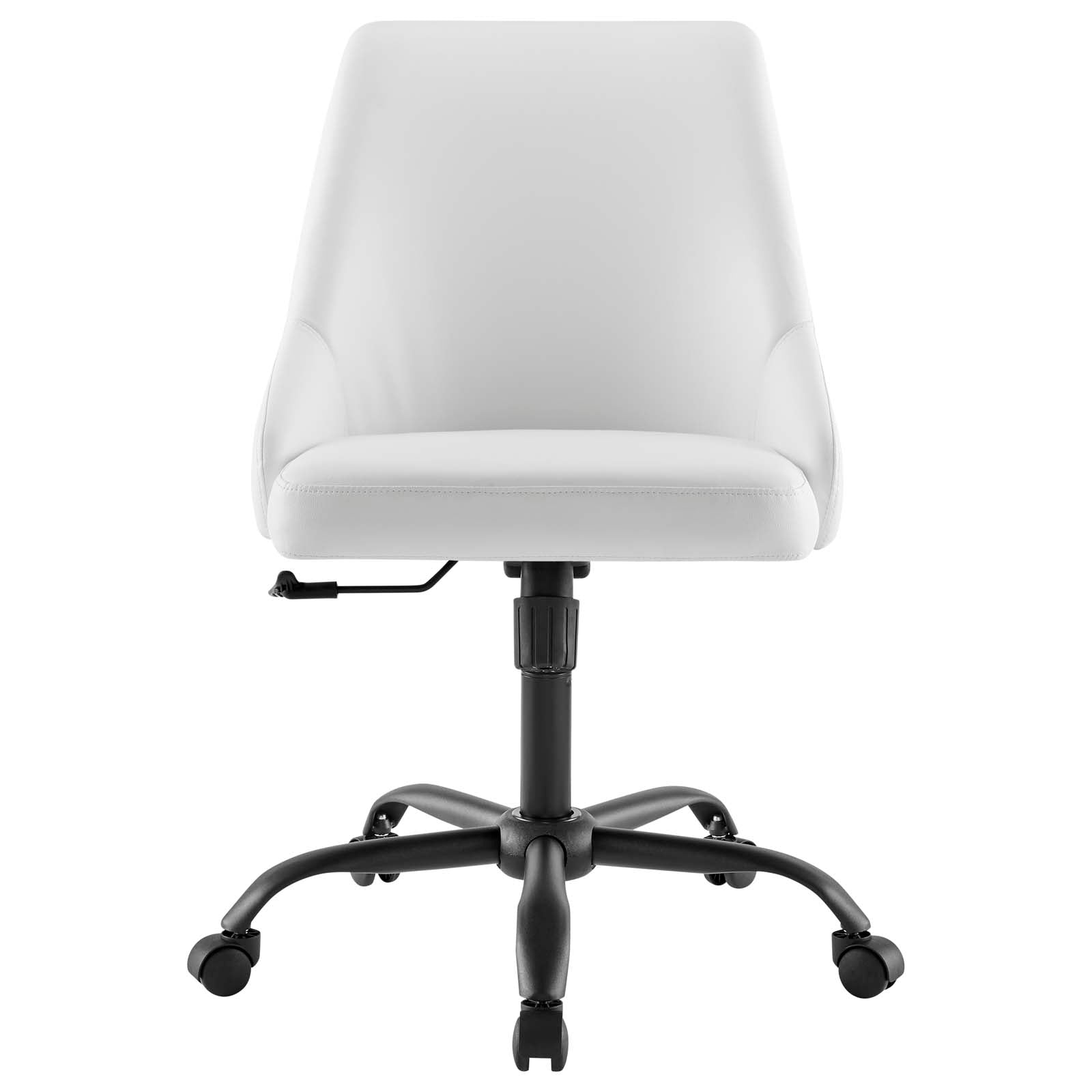Modway Task Chairs - Designate Swivel Vegan Leather Office Chair Black White