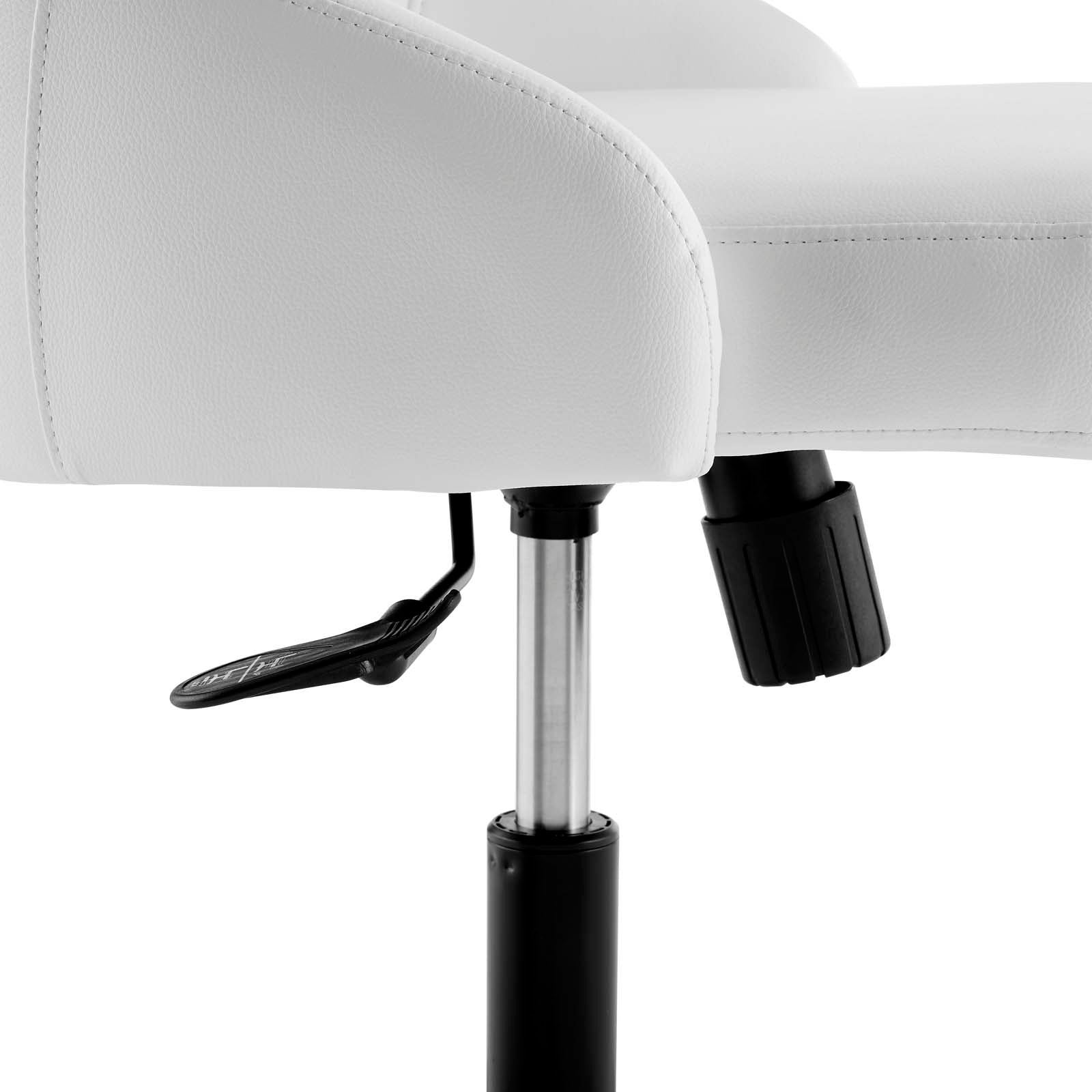 Modway Task Chairs - Designate Swivel Vegan Leather Office Chair Black White