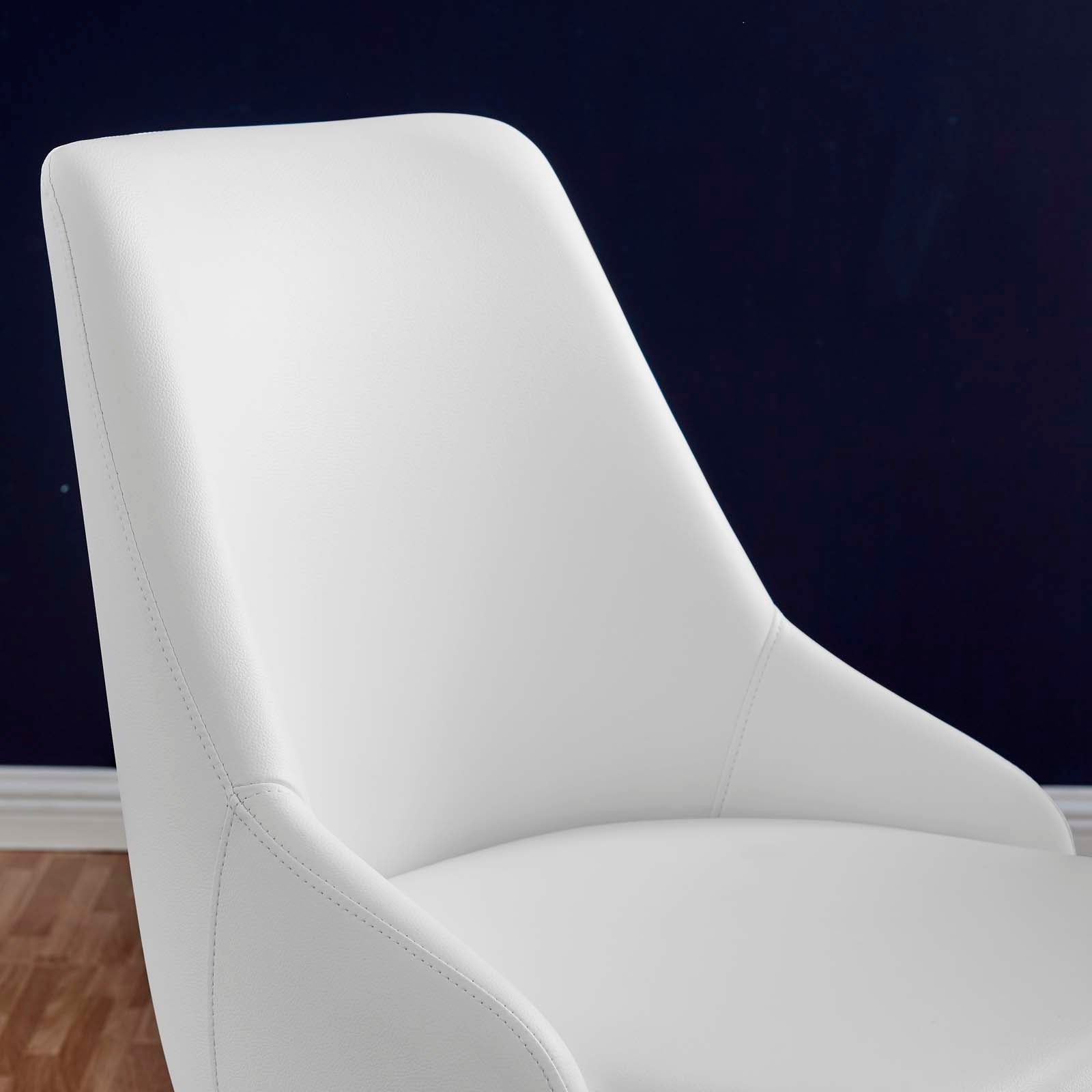 Modway Task Chairs - Designate Swivel Vegan Leather Office Chair Black White