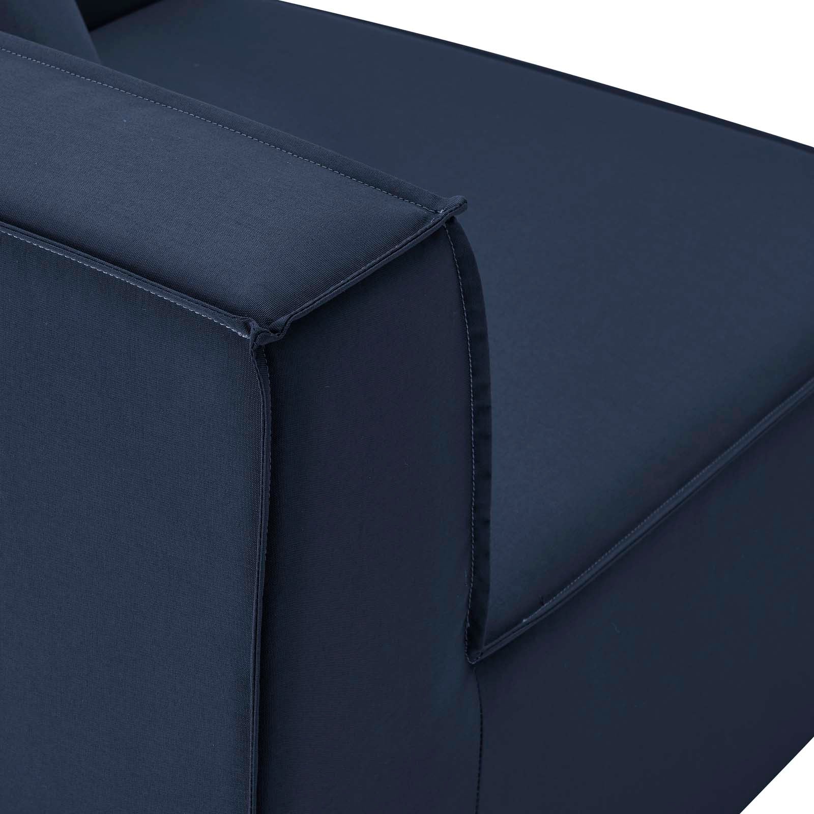 Modway Outdoor Sofas - Saybrook Outdoor Patio Upholstered 2-Piece Sectional Sofa Loveseat Navy