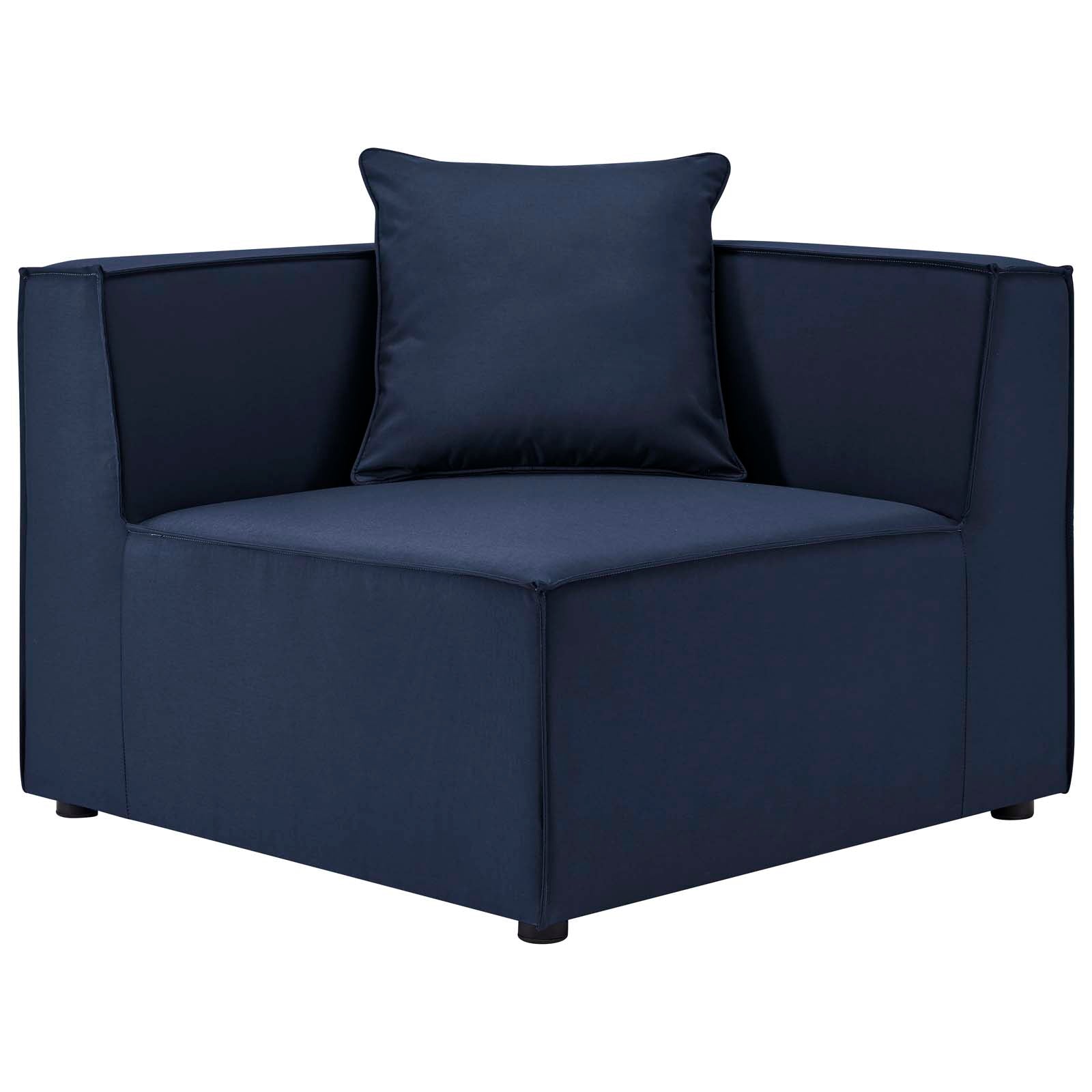 Modway Outdoor Conversation Sets - Saybrook Outdoor Patio Upholstered Loveseat and Ottoman Set Navy
