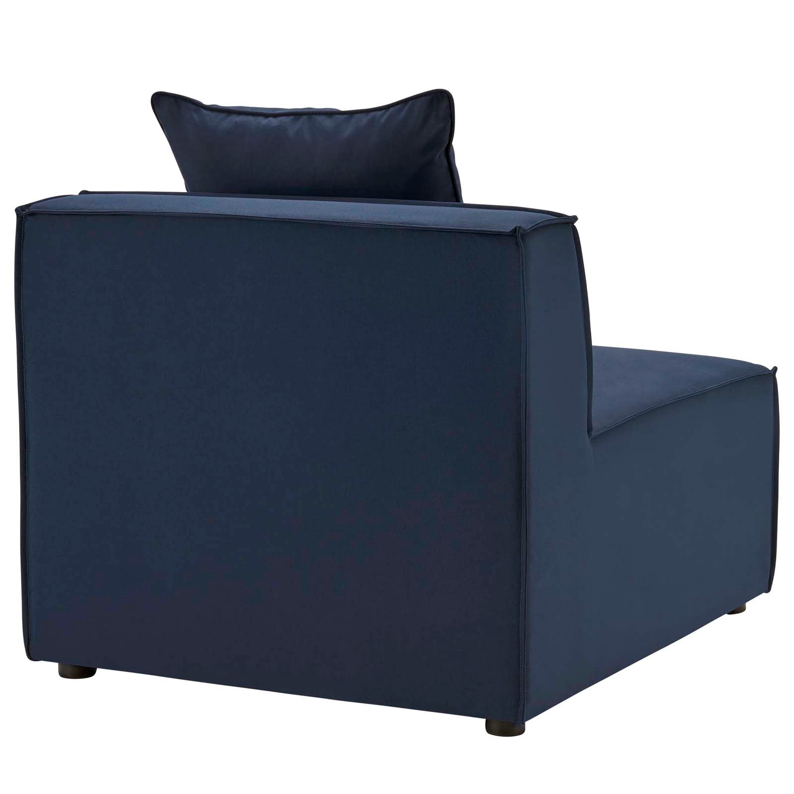 Modway Outdoor Sofas - Saybrook Outdoor Patio Upholstered 3-Piece Sectional Sofa Navy