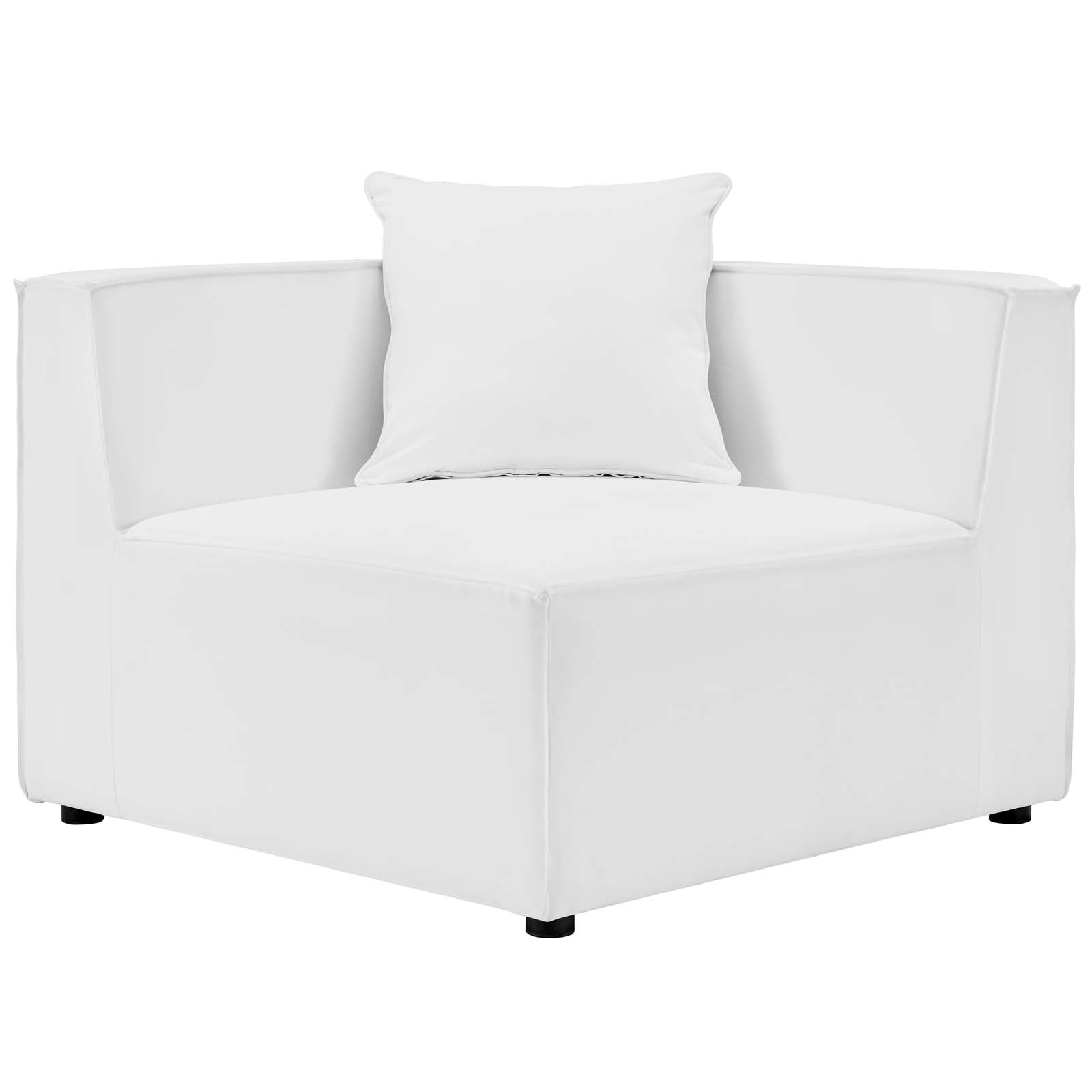 Modway Outdoor Sofas - Saybrook Outdoor Patio 6 Piece Sectional Sofa White