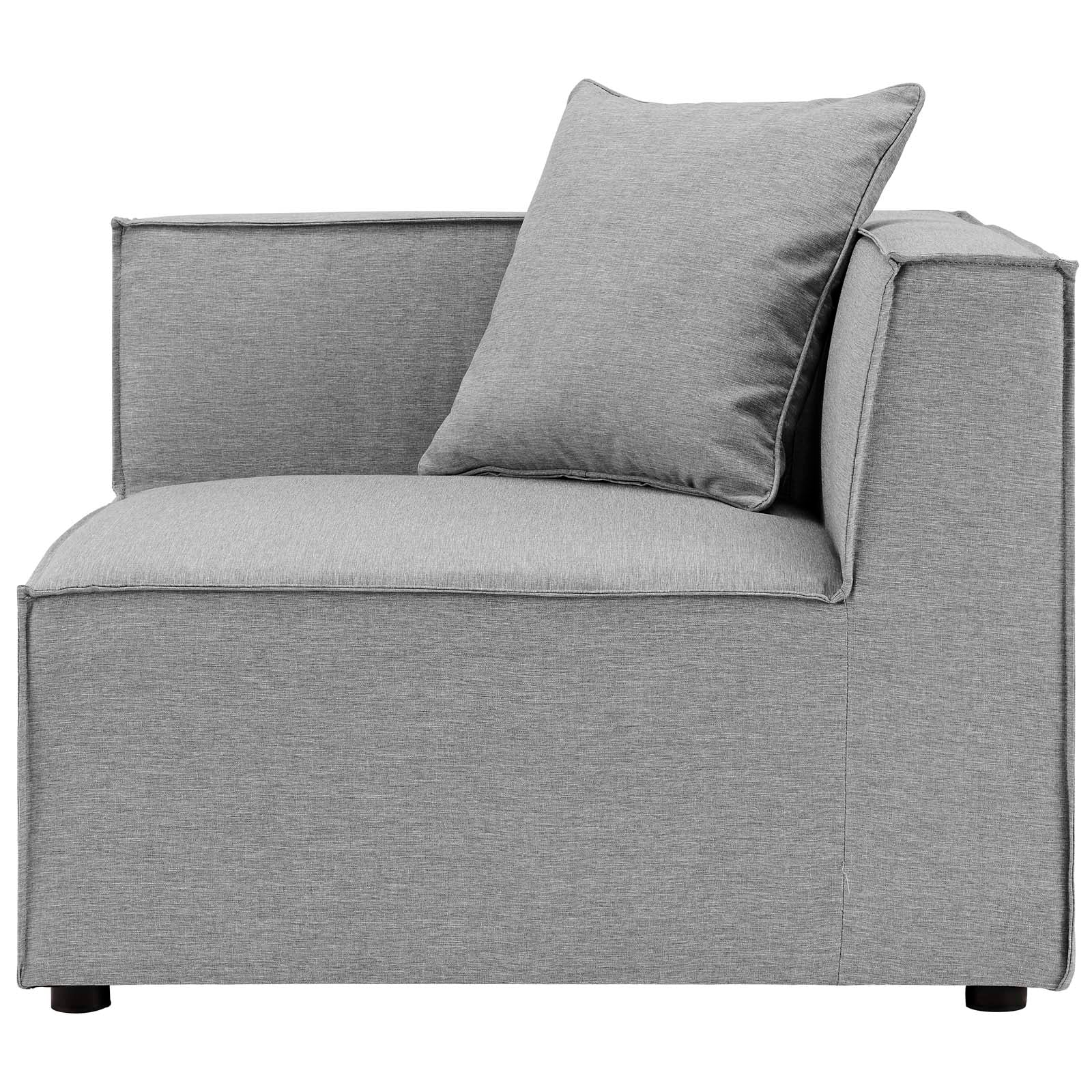 Modway Outdoor Sofas - Saybrook Outdoor Patio 7-Piece Sectional Sofa Gray