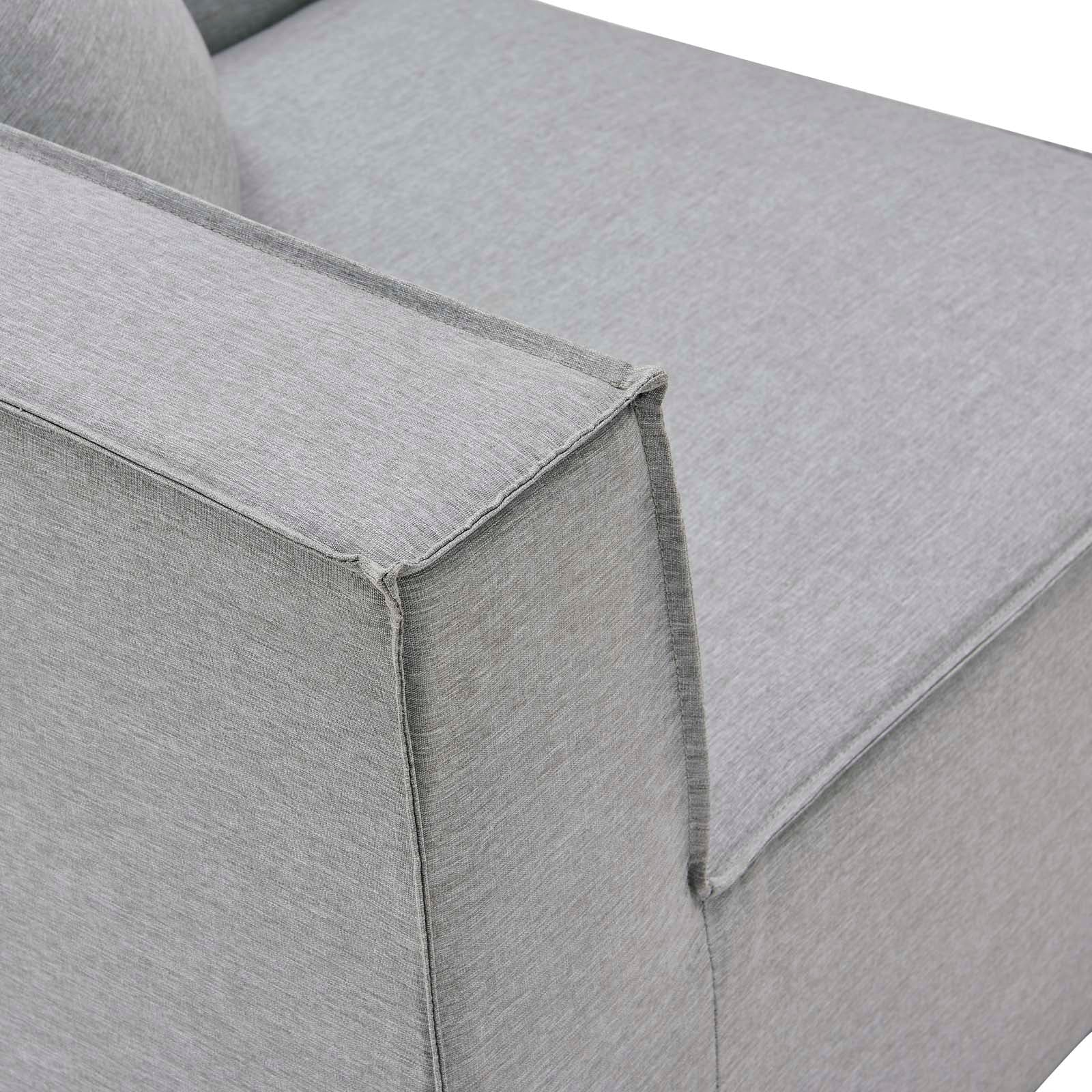 Modway Outdoor Sofas - Saybrook Outdoor Patio 8-Piece Sectional Sofa Gray
