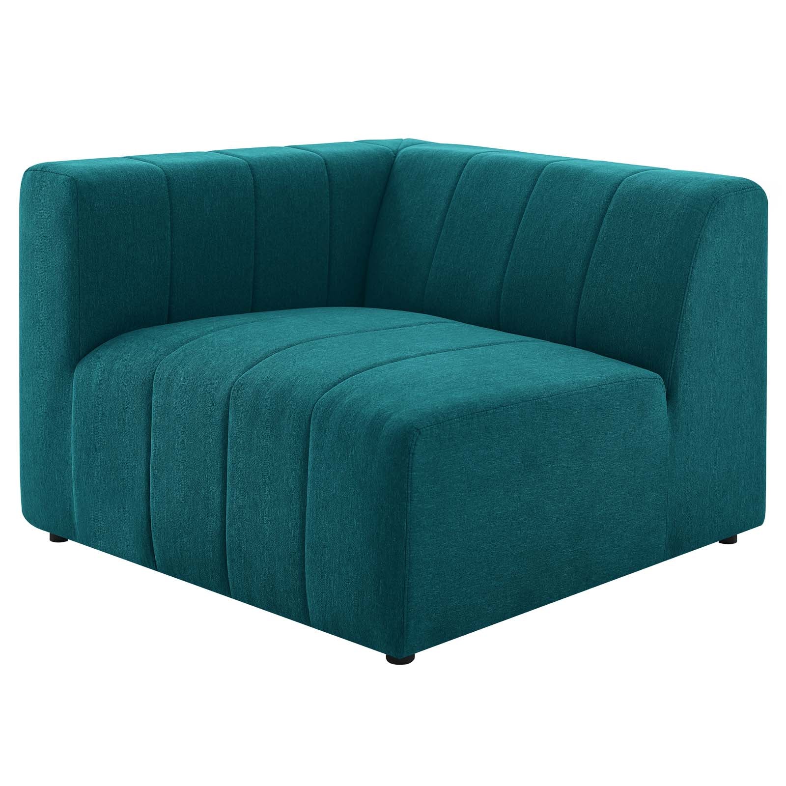 Modway Accent Chairs - Bartlett Upholstered Fabric Left-Arm Chair Teal