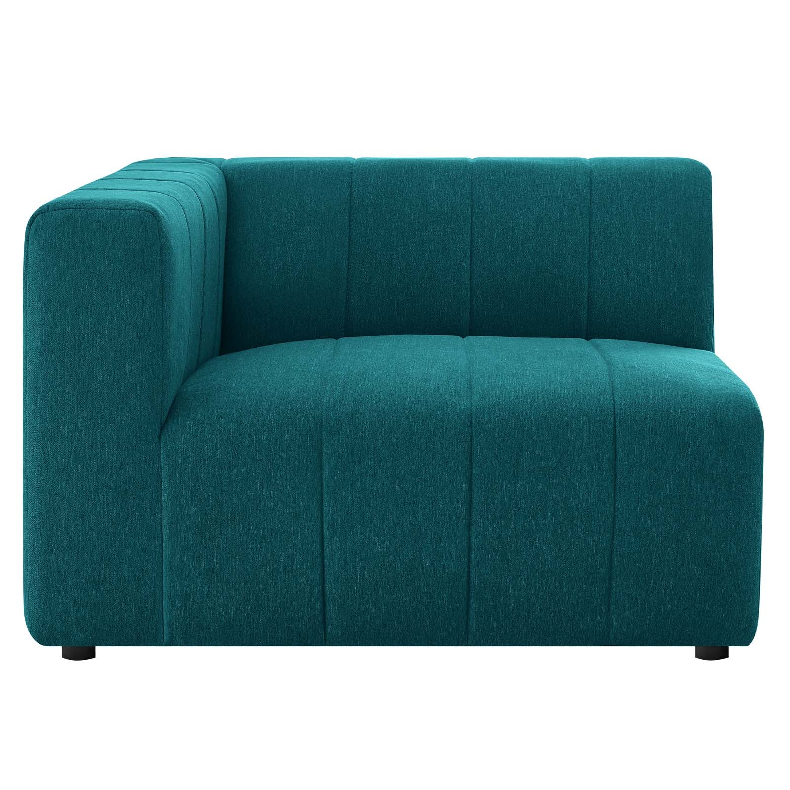 Modway Accent Chairs - Bartlett Upholstered Fabric Left-Arm Chair Teal