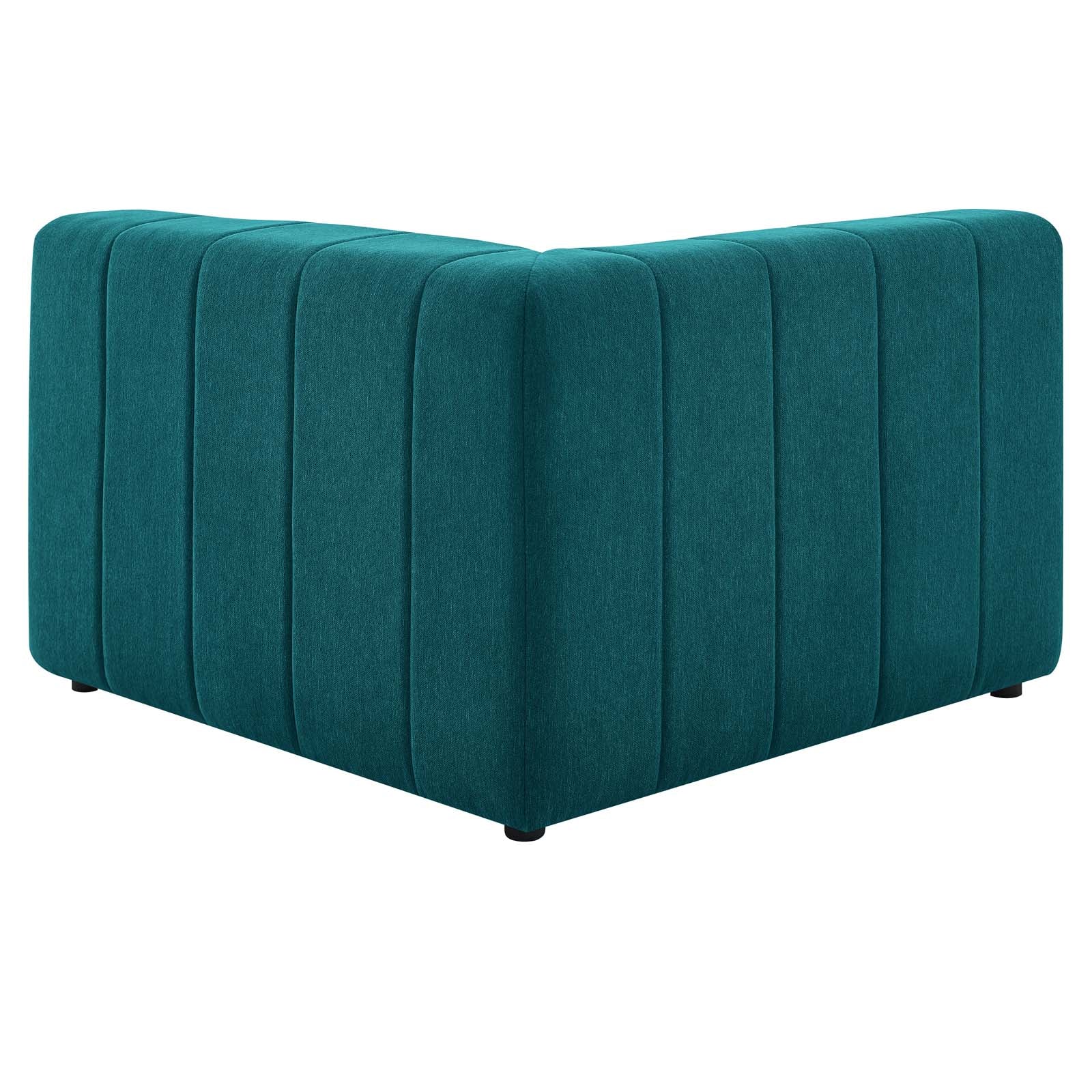 Modway Accent Chairs - Bartlett Upholstered Fabric Left-Arm Chair Teal