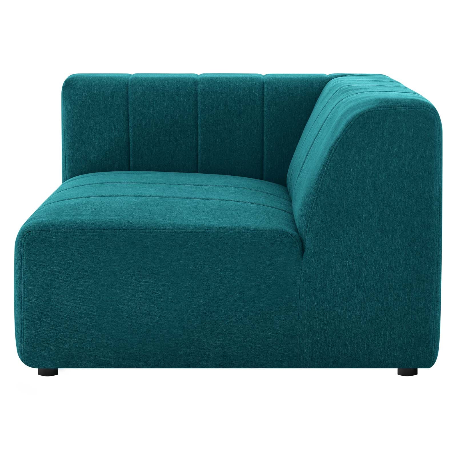 Modway Accent Chairs - Bartlett Upholstered Fabric Left-Arm Chair Teal