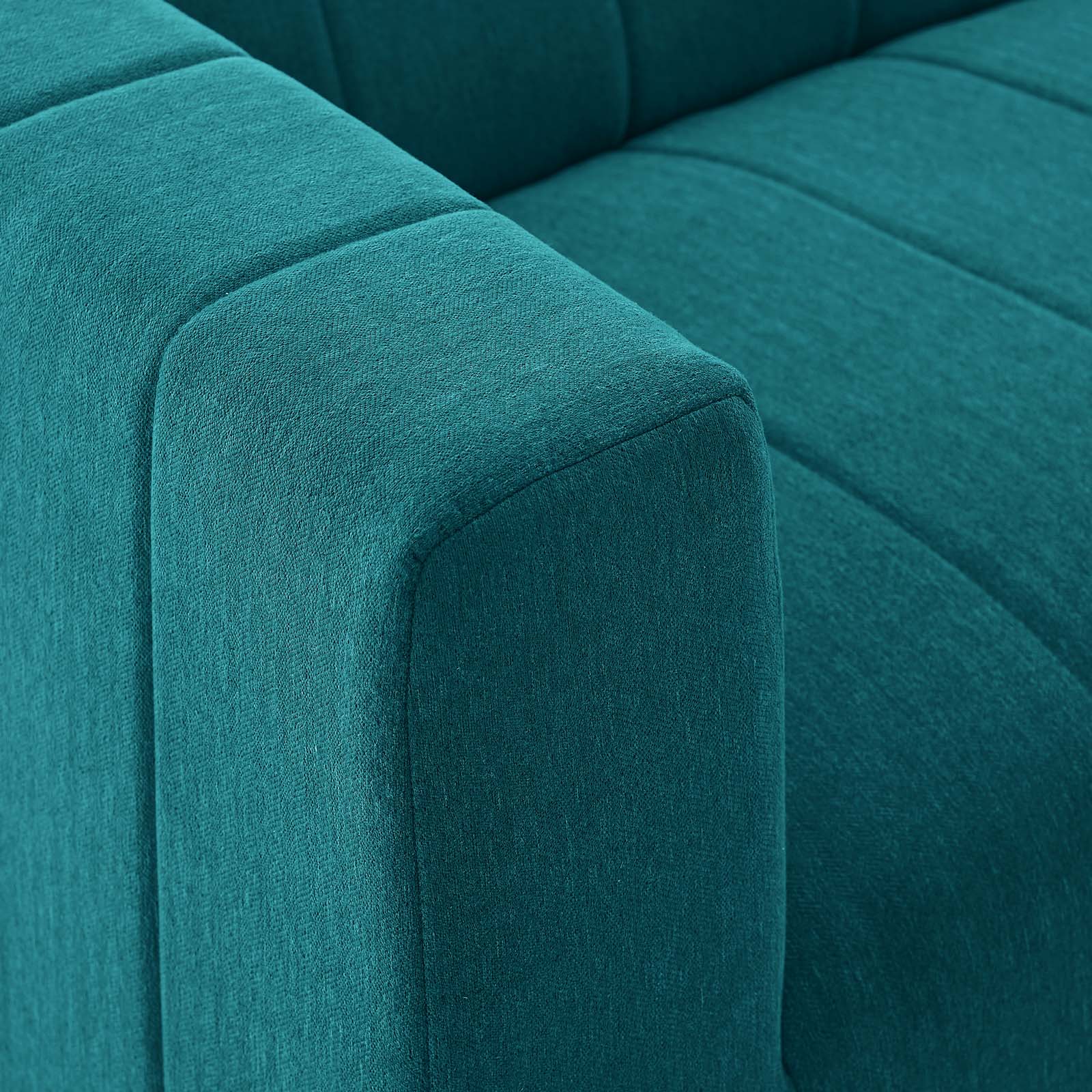 Modway Accent Chairs - Bartlett Upholstered Fabric Left-Arm Chair Teal