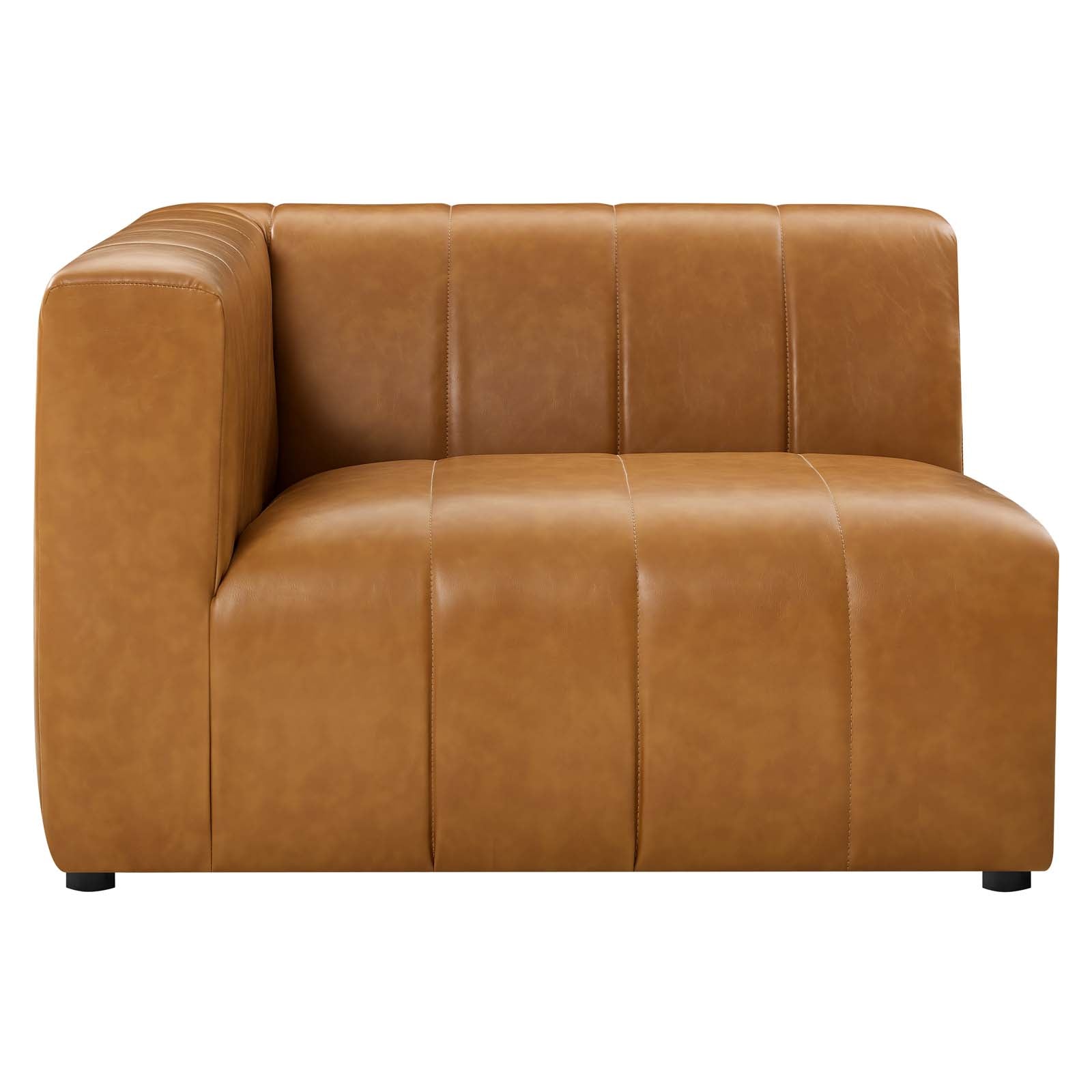 Modway Accent Chairs - Bartlett Vegan Leather Left-Arm Chair Tan