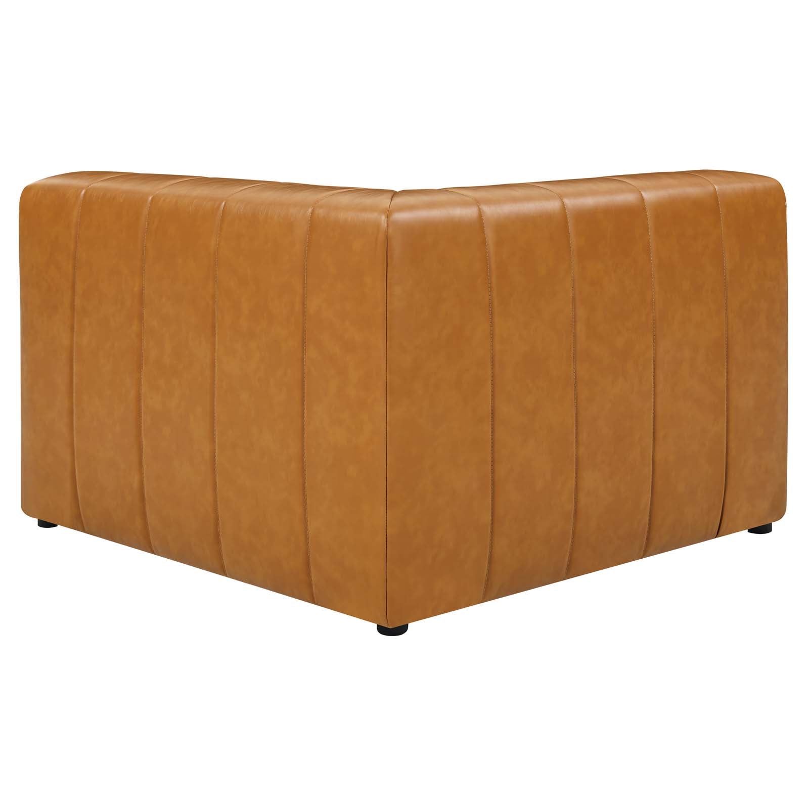 Modway Accent Chairs - Bartlett Vegan Leather Left-Arm Chair Tan