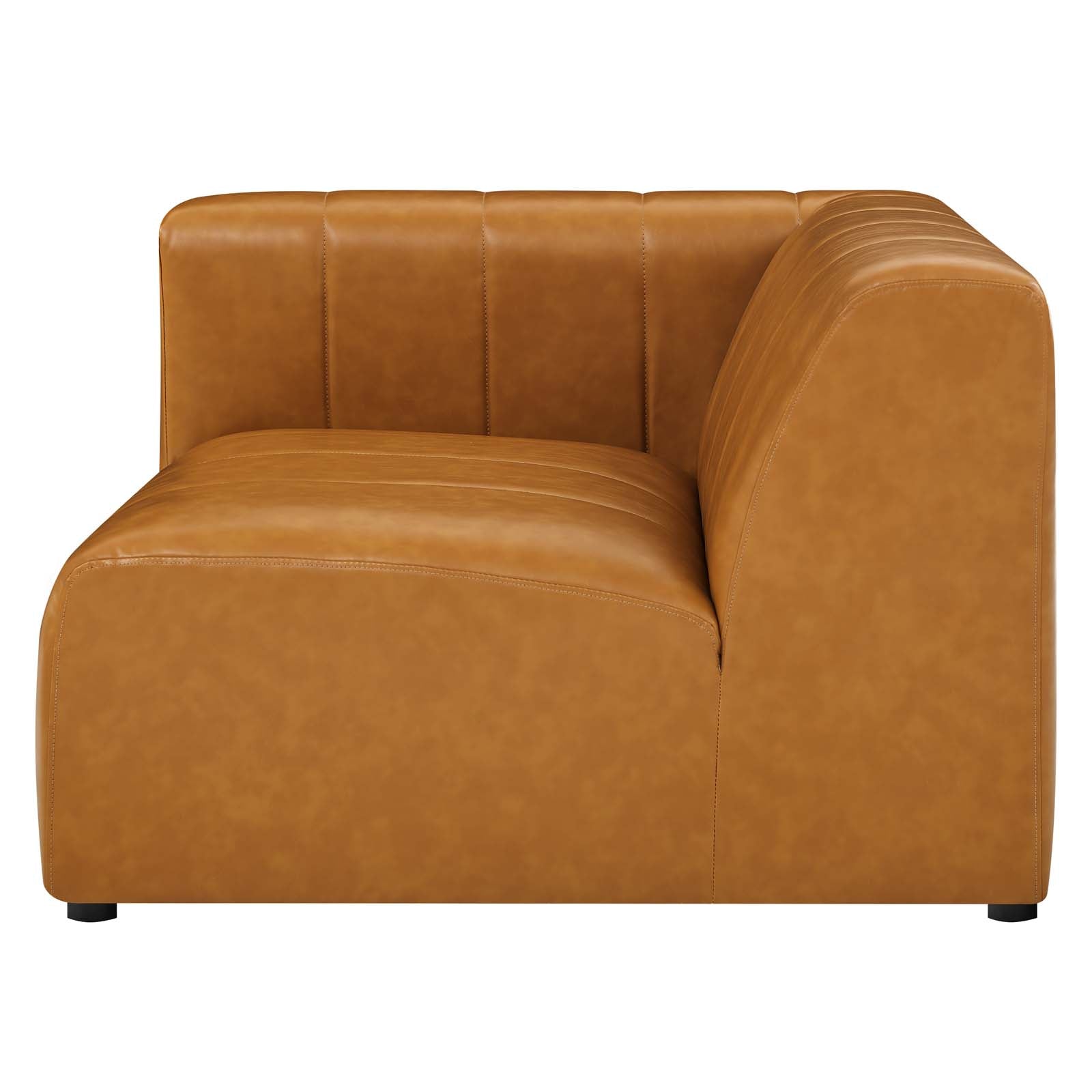 Modway Accent Chairs - Bartlett Vegan Leather Left-Arm Chair Tan