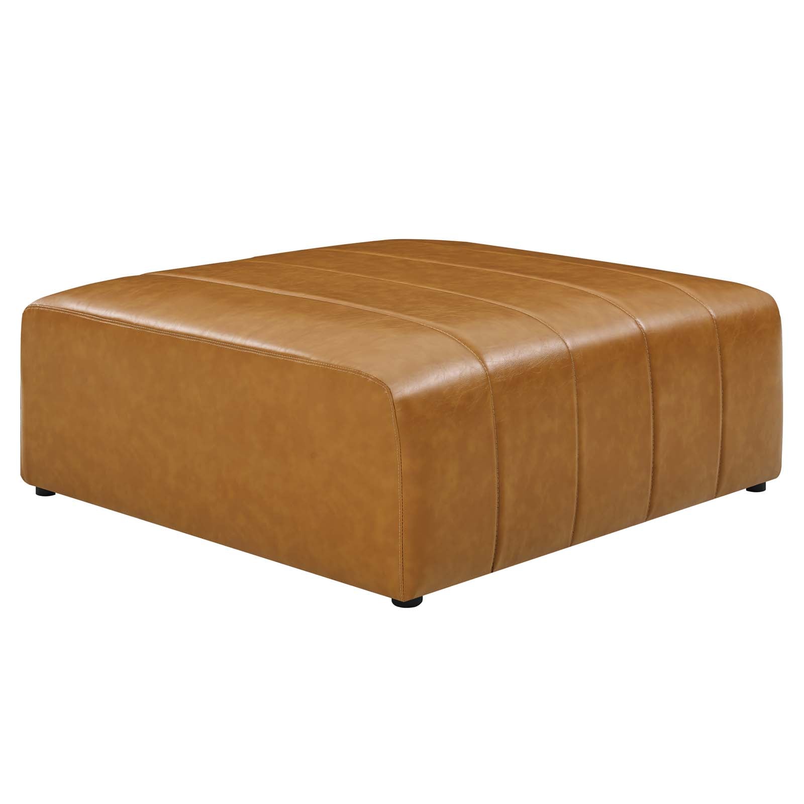 Modway Ottomans & Stools - Bartlett Vegan Leather Ottoman Tan