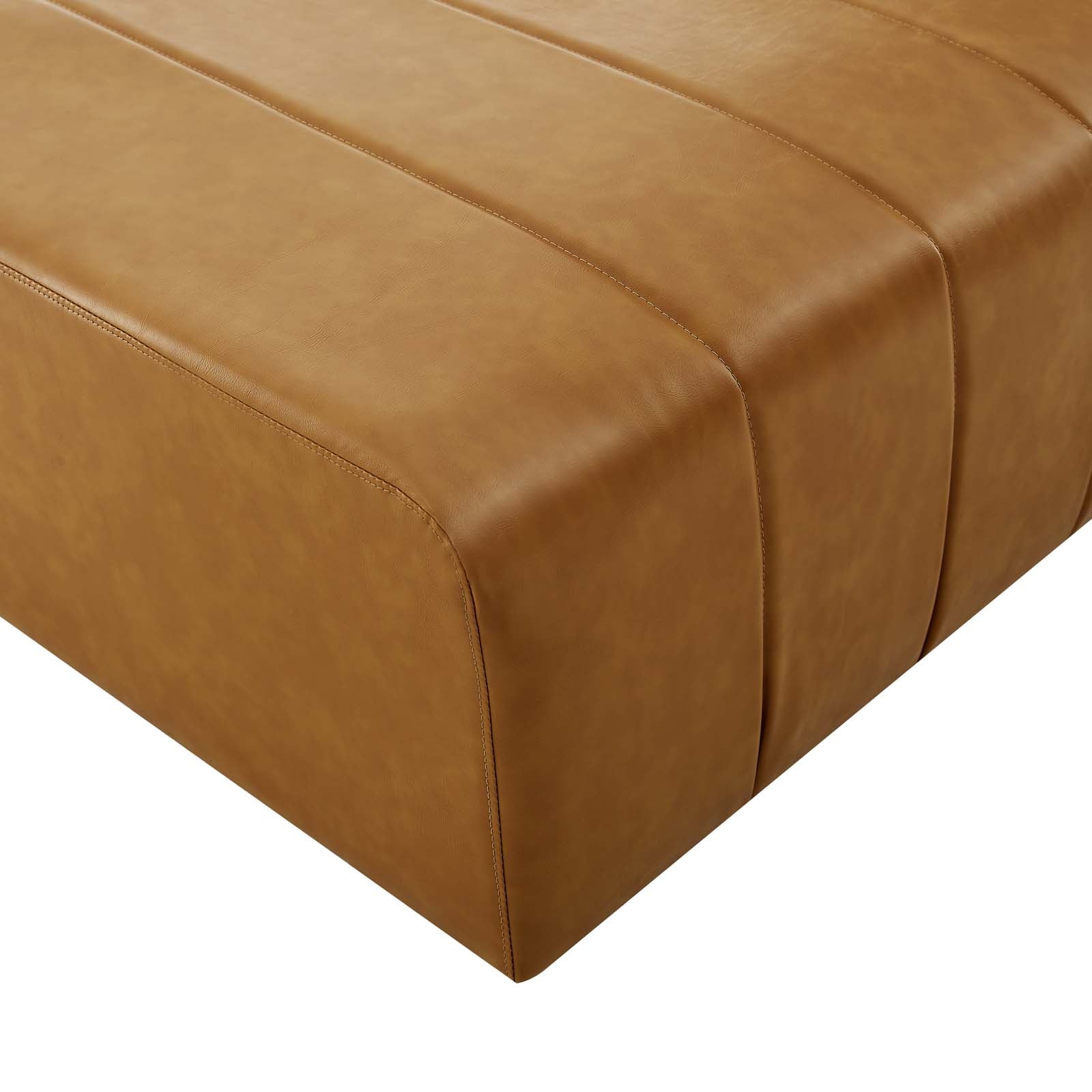 Modway Ottomans & Stools - Bartlett Vegan Leather Ottoman Tan