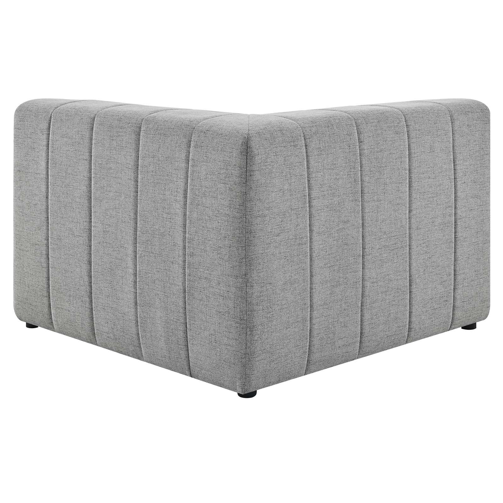 Modway Accent Chairs - Bartlett Upholstered Fabric Corner Chair Light Gray