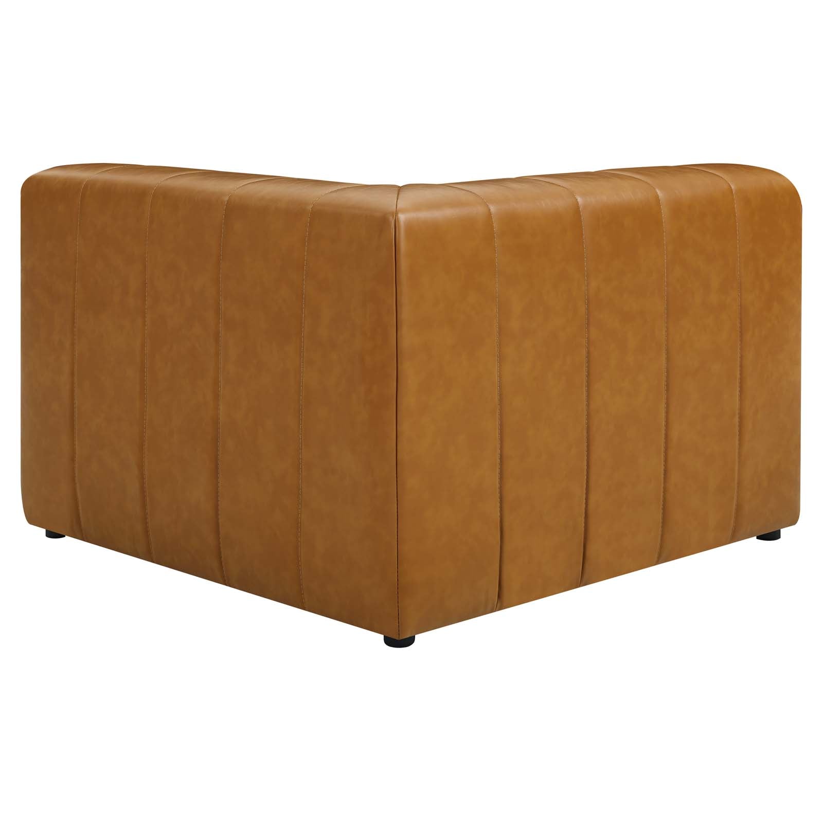 Modway Chairs - Bartlett Vegan Leather Corner Chair Tan