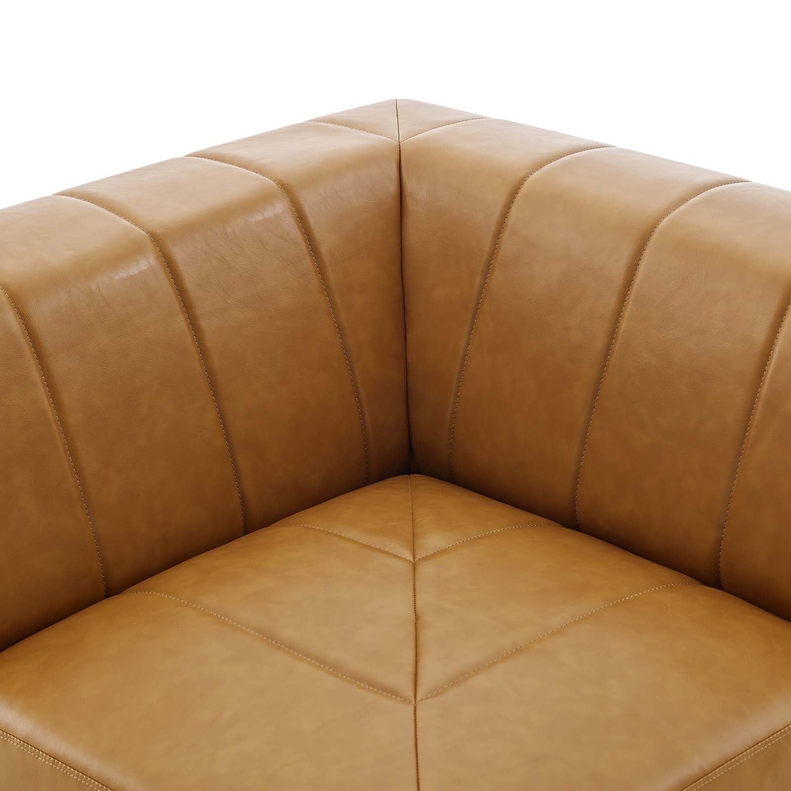 Modway Chairs - Bartlett Vegan Leather Corner Chair Tan