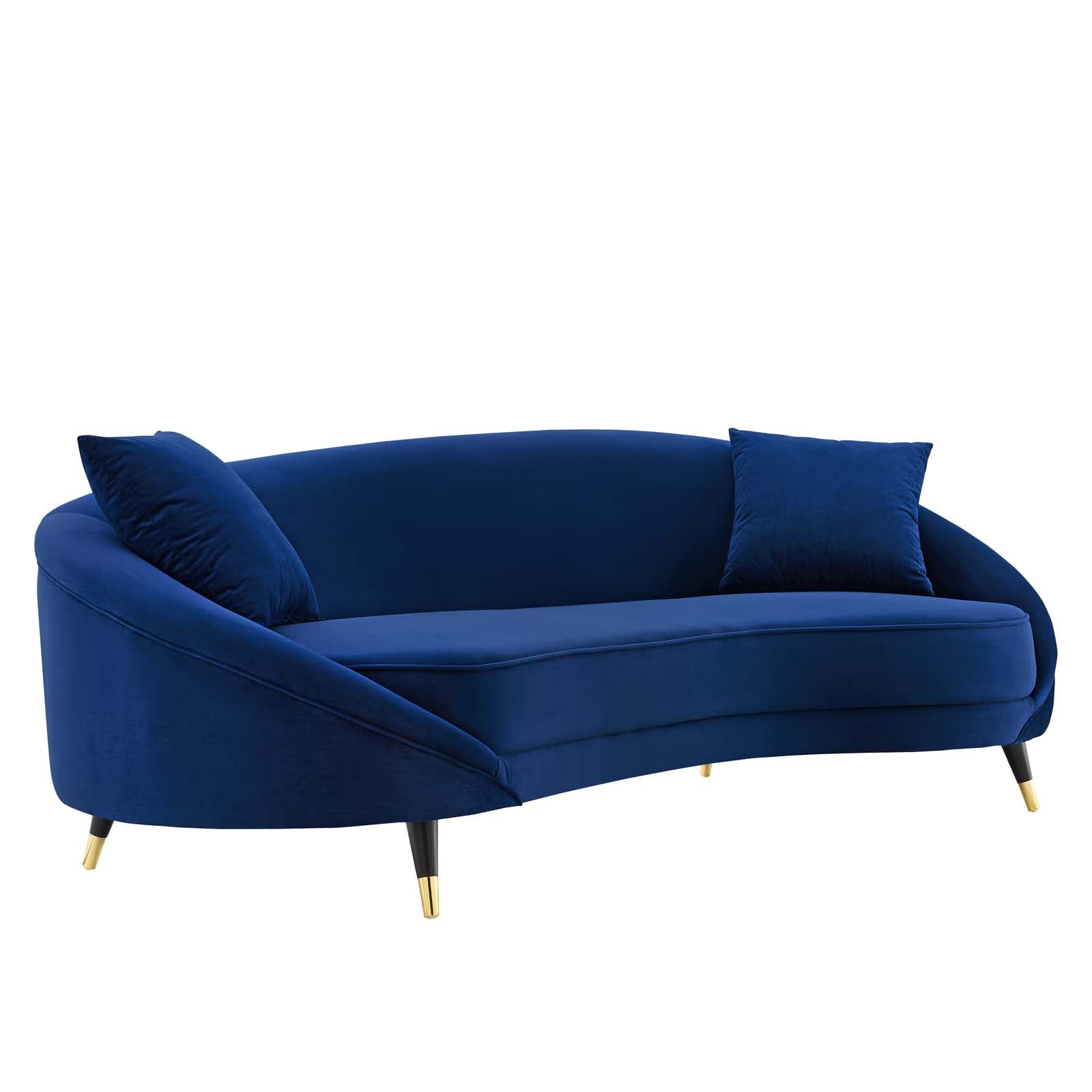 Modway Sofas & Couches - Echo Performance Velvet Sofa Navy