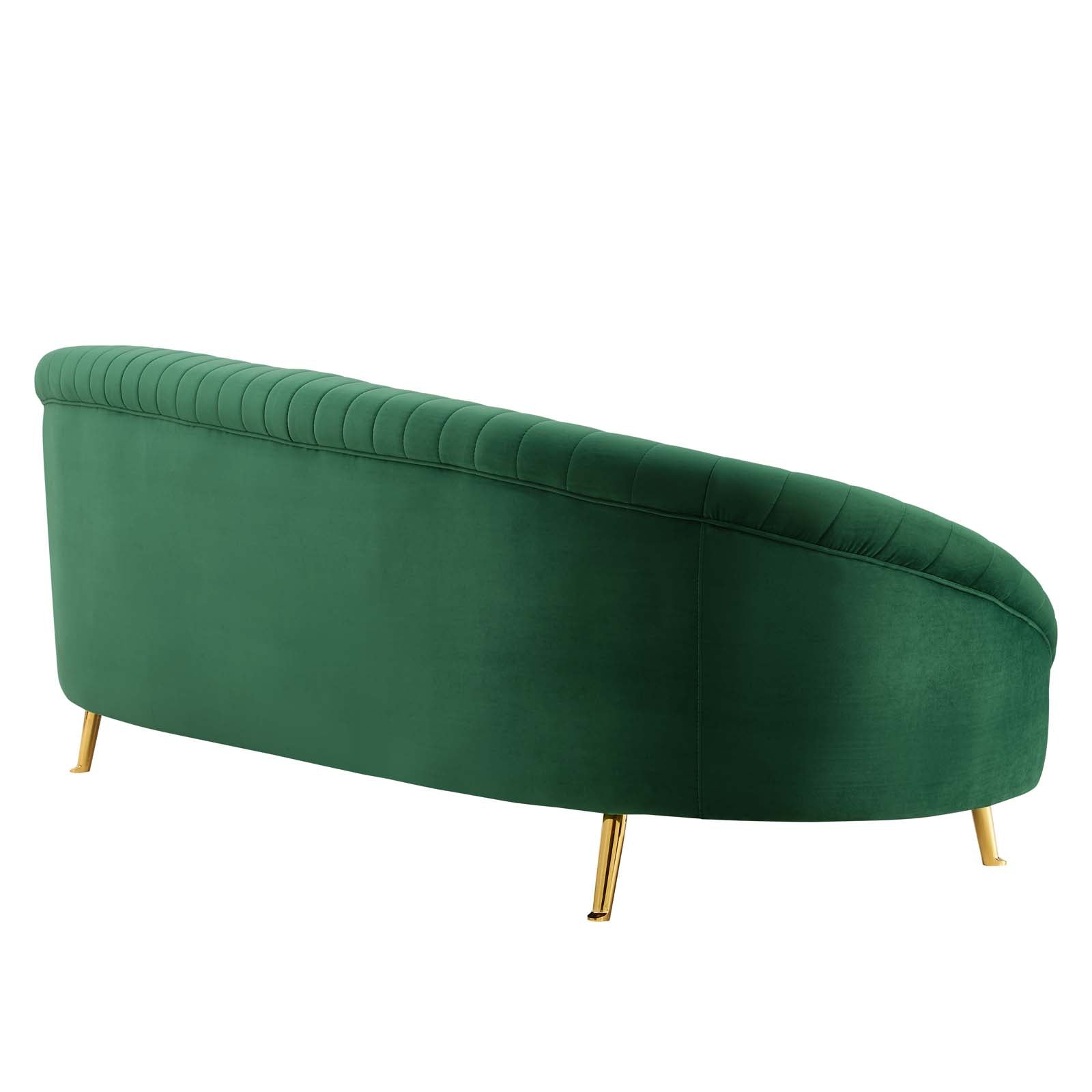 Modway Sofas & Couches - Camber Channel Tufted Performance Velvet Sofa Emerald