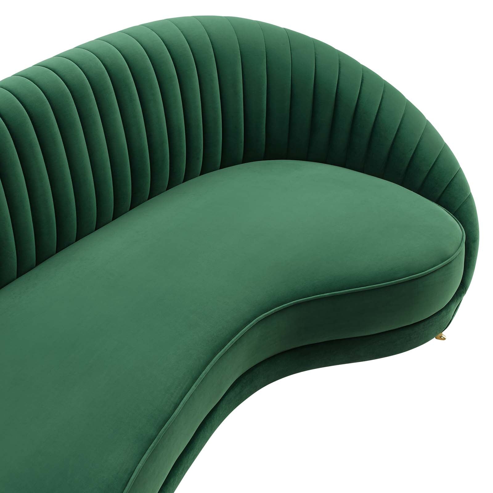 Modway Sofas & Couches - Camber Channel Tufted Performance Velvet Sofa Emerald