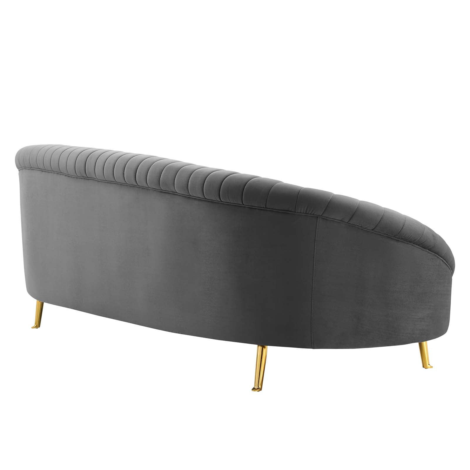 Modway Sofas & Couches - Camber Channel Tufted Performance Velvet Sofa Gray