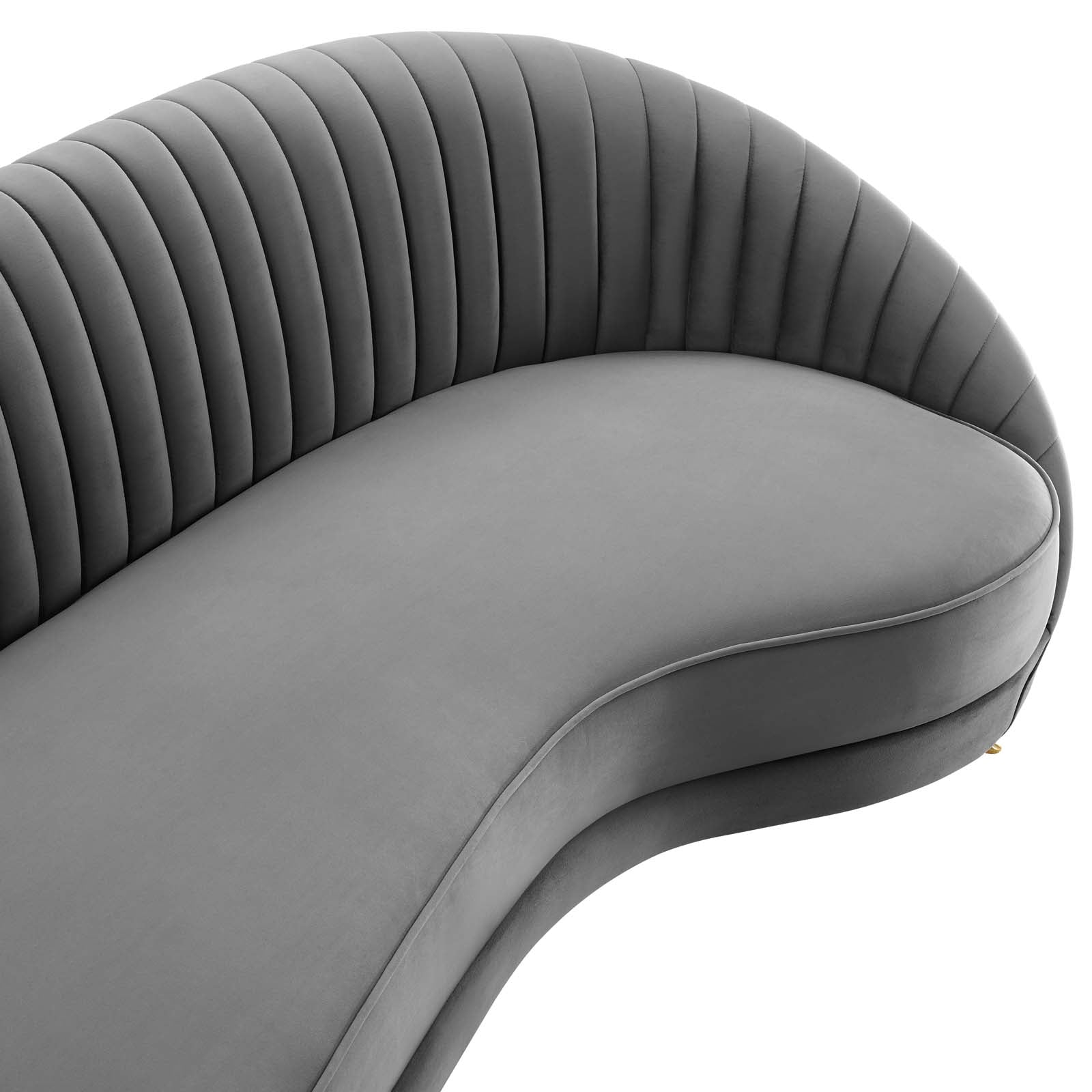 Modway Sofas & Couches - Camber Channel Tufted Performance Velvet Sofa Gray