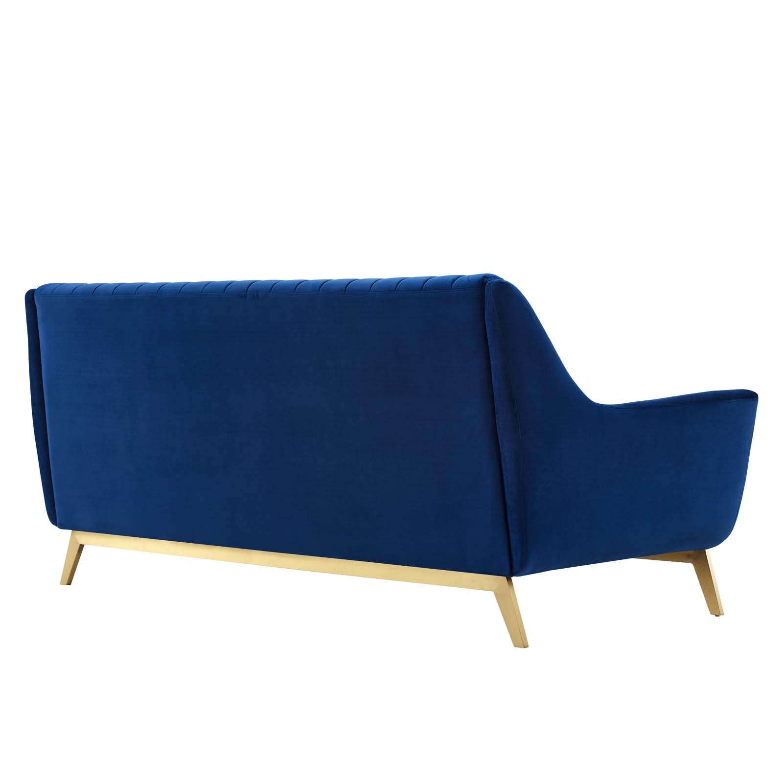 Modway Sofas & Couches - Winsome Channel Tufted Performance Velvet Sofa Navy