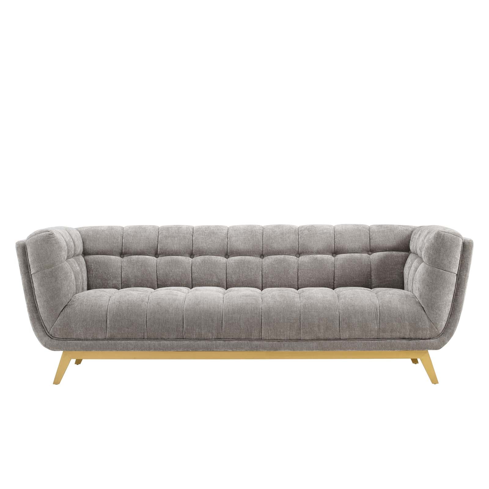 Modway Sofas & Couches - Bestow Crushed Performance Velvet Sofa Light Gray