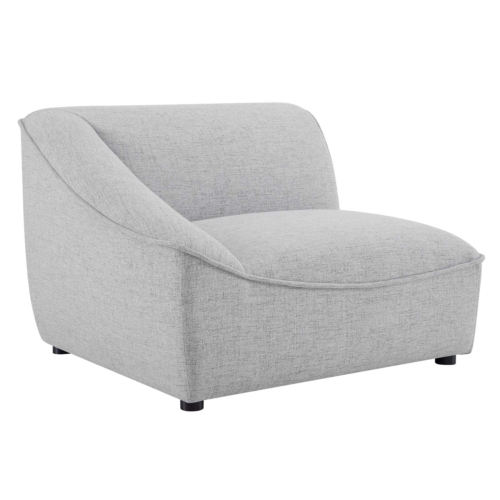 Modway Accent Chairs - Comprise Left-Arm Sectional Sofa Chair Light Gray