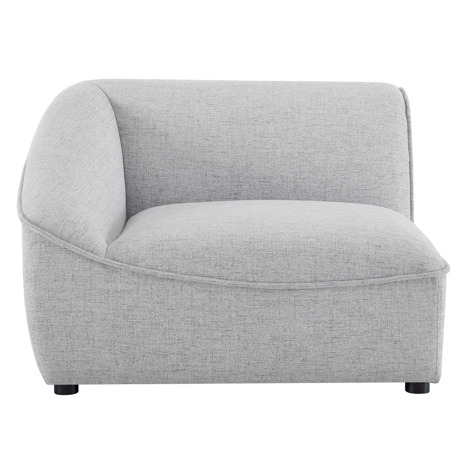 Modway Accent Chairs - Comprise Left-Arm Sectional Sofa Chair Light Gray