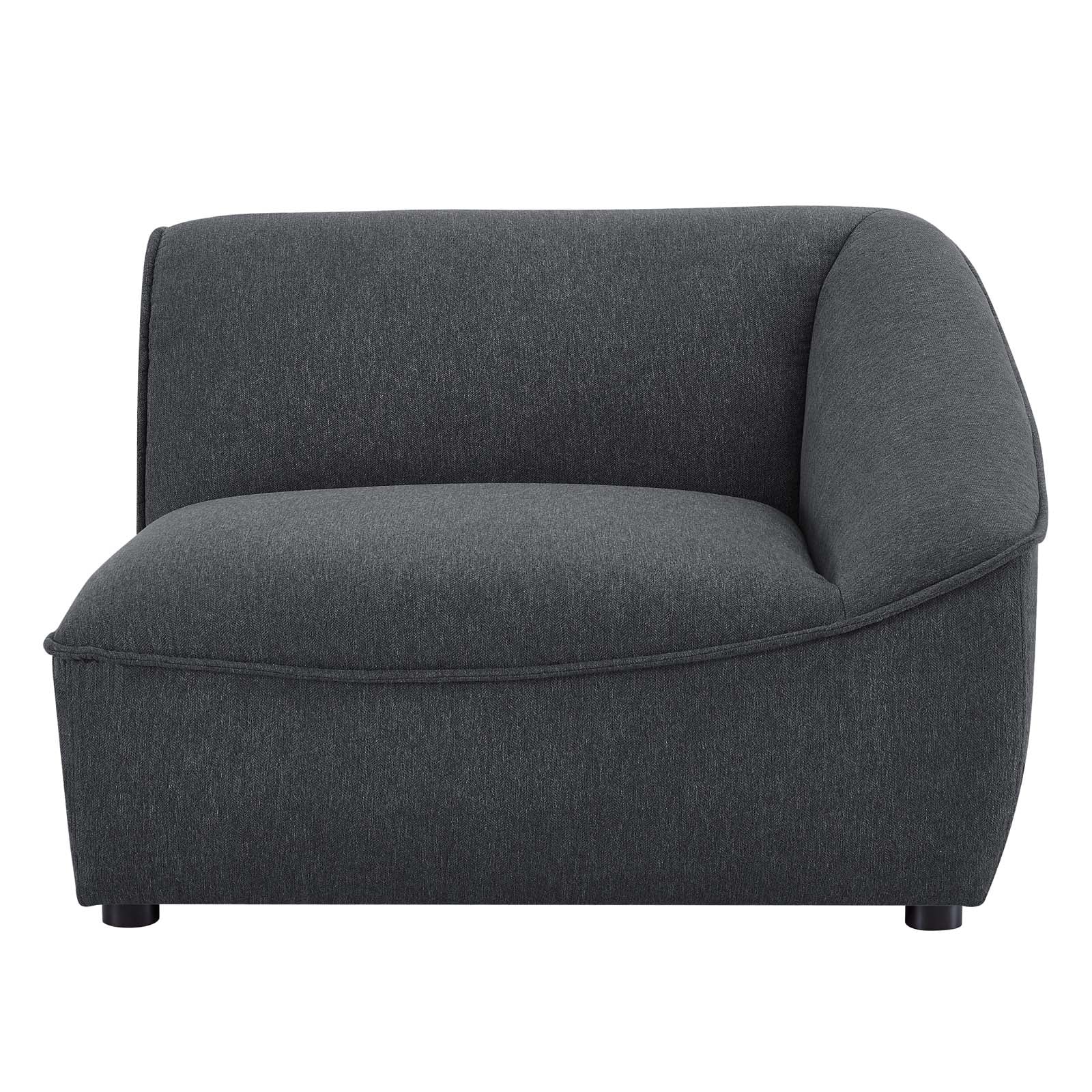 Modway Accent Chairs - Comprise Right-Arm Sectional Sofa Chair Charcoal