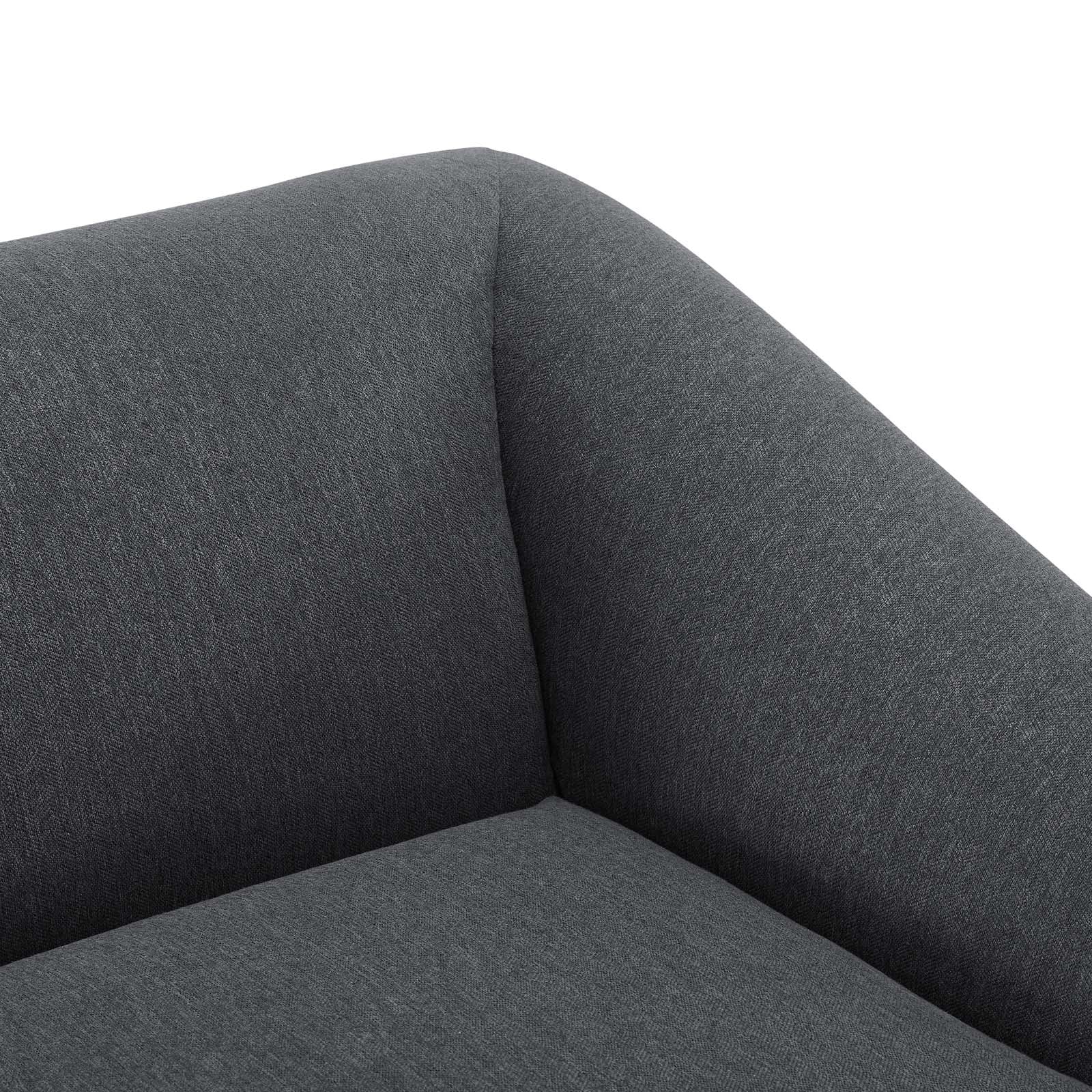 Modway Accent Chairs - Comprise Right-Arm Sectional Sofa Chair Charcoal