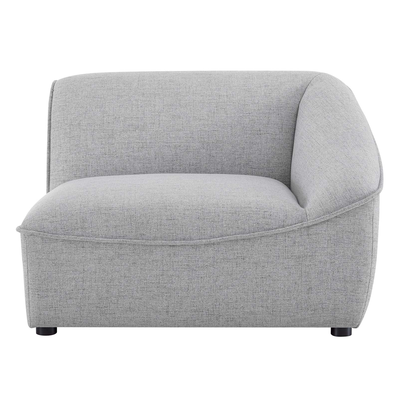 Modway Accent Chairs - Comprise Right-Arm Sectional Sofa Chair Light Gray