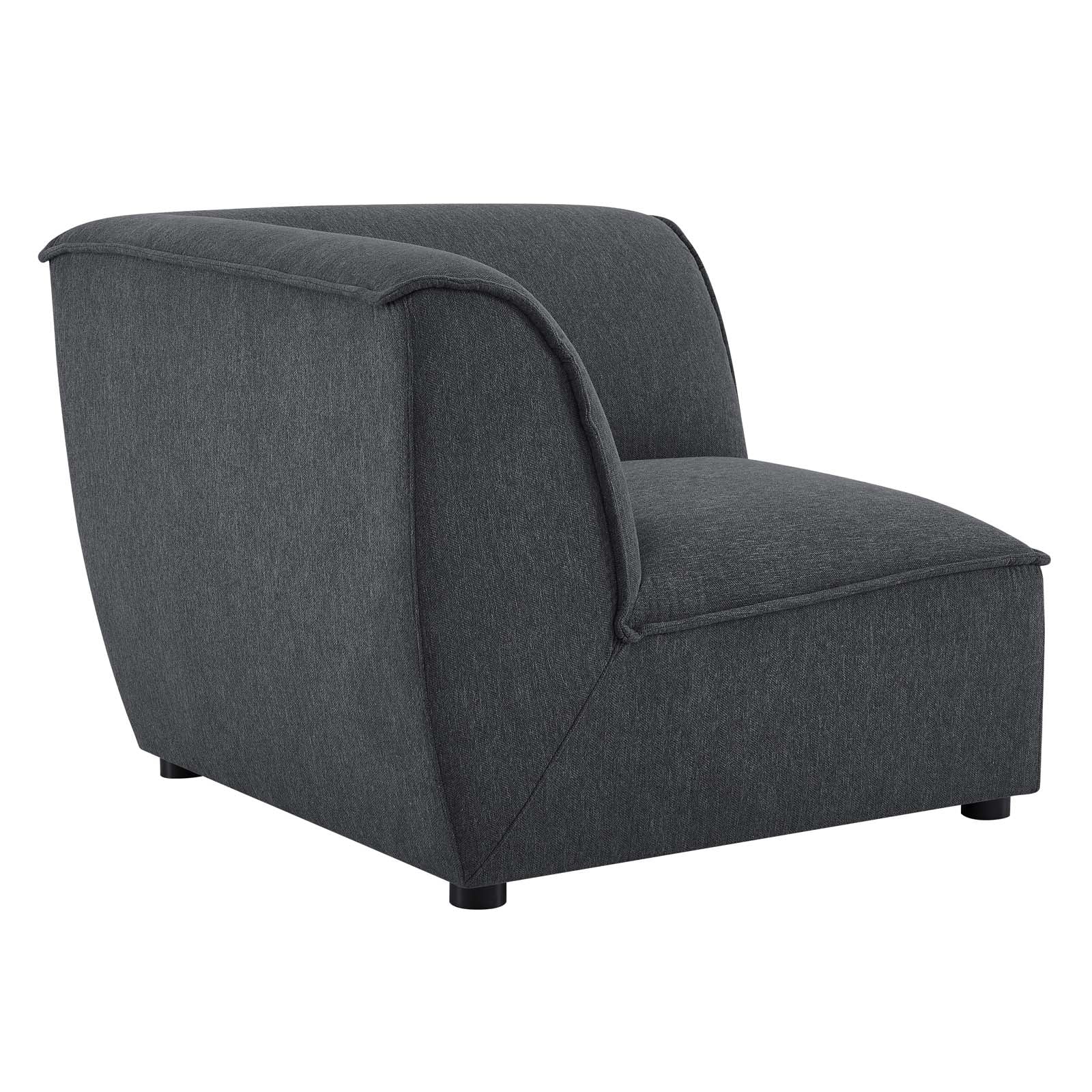 Modway Accent Chairs - Comprise Corner Sectional Sofa Chair Charcoal