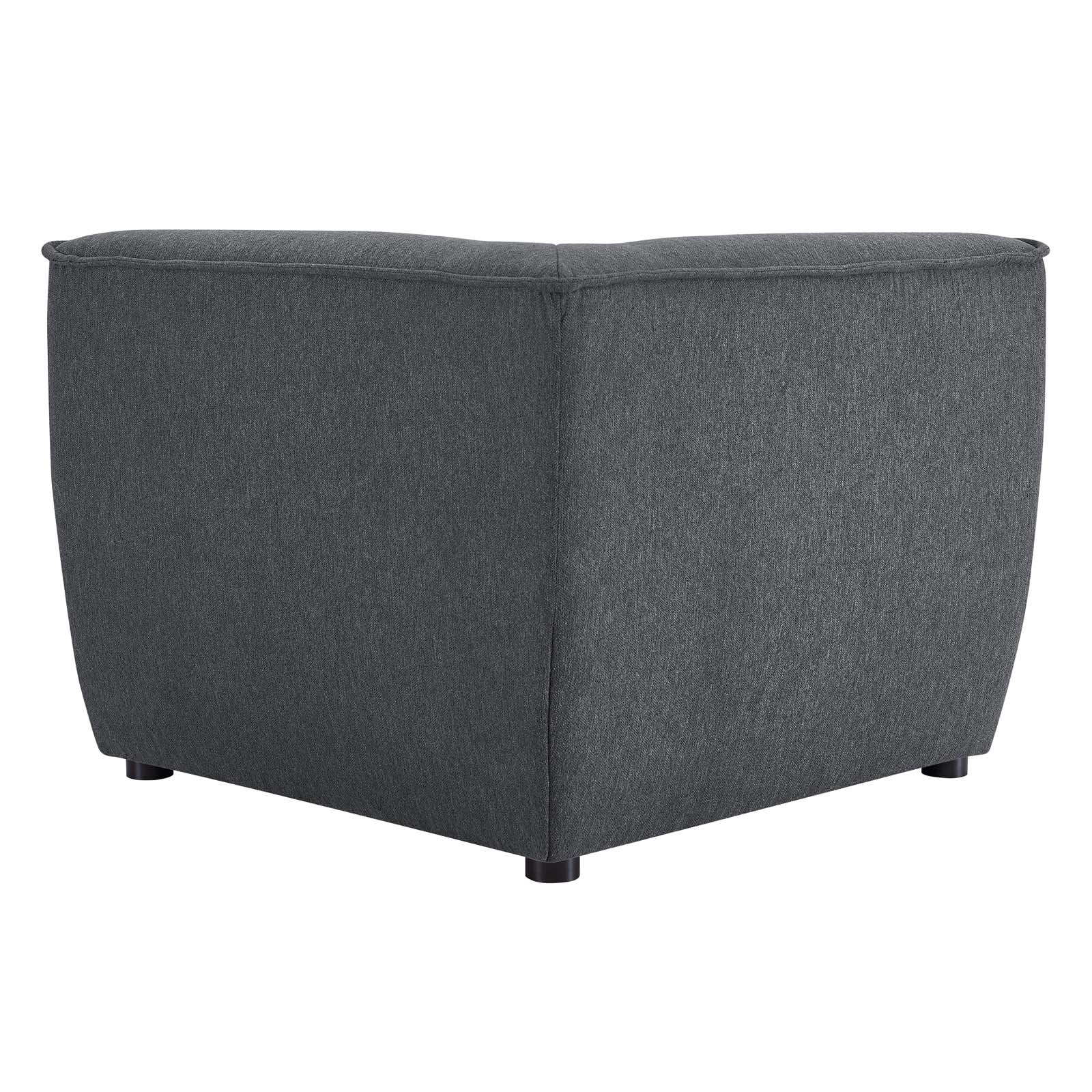 Modway Accent Chairs - Comprise Corner Sectional Sofa Chair Charcoal