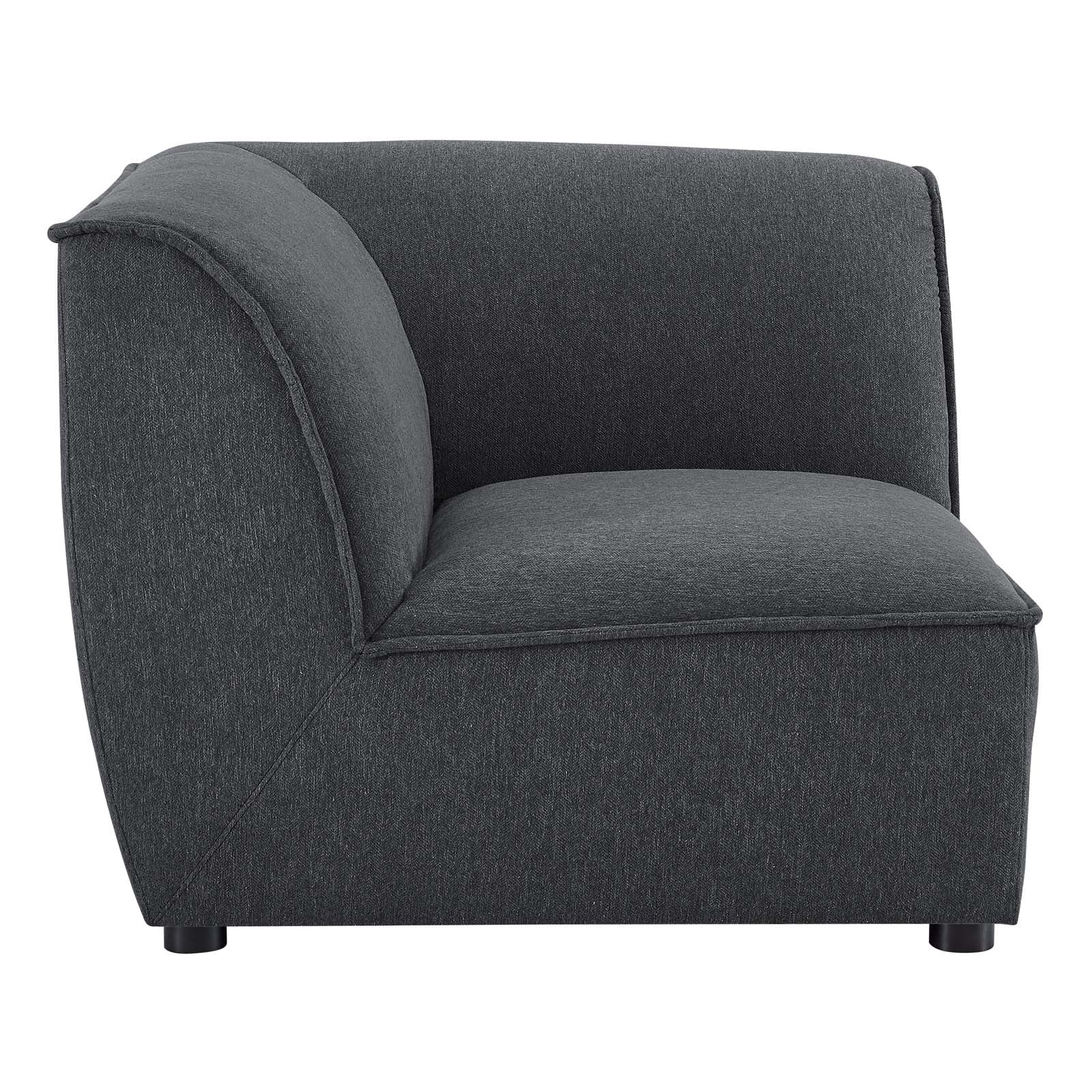 Modway Accent Chairs - Comprise Corner Sectional Sofa Chair Charcoal