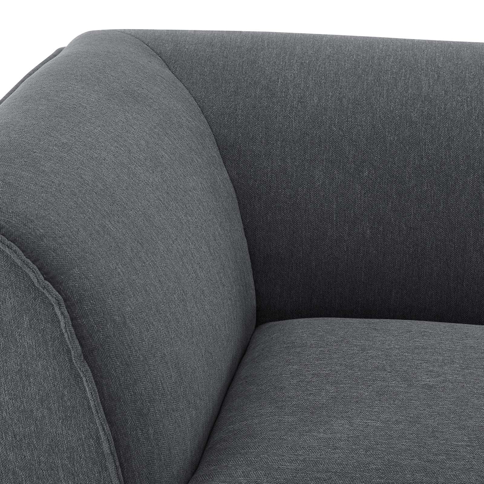Modway Accent Chairs - Comprise Corner Sectional Sofa Chair Charcoal