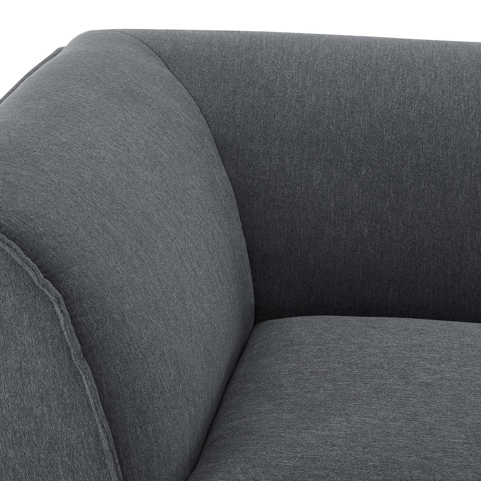 Modway Accent Chairs - Comprise Corner Sectional Sofa Chair Charcoal