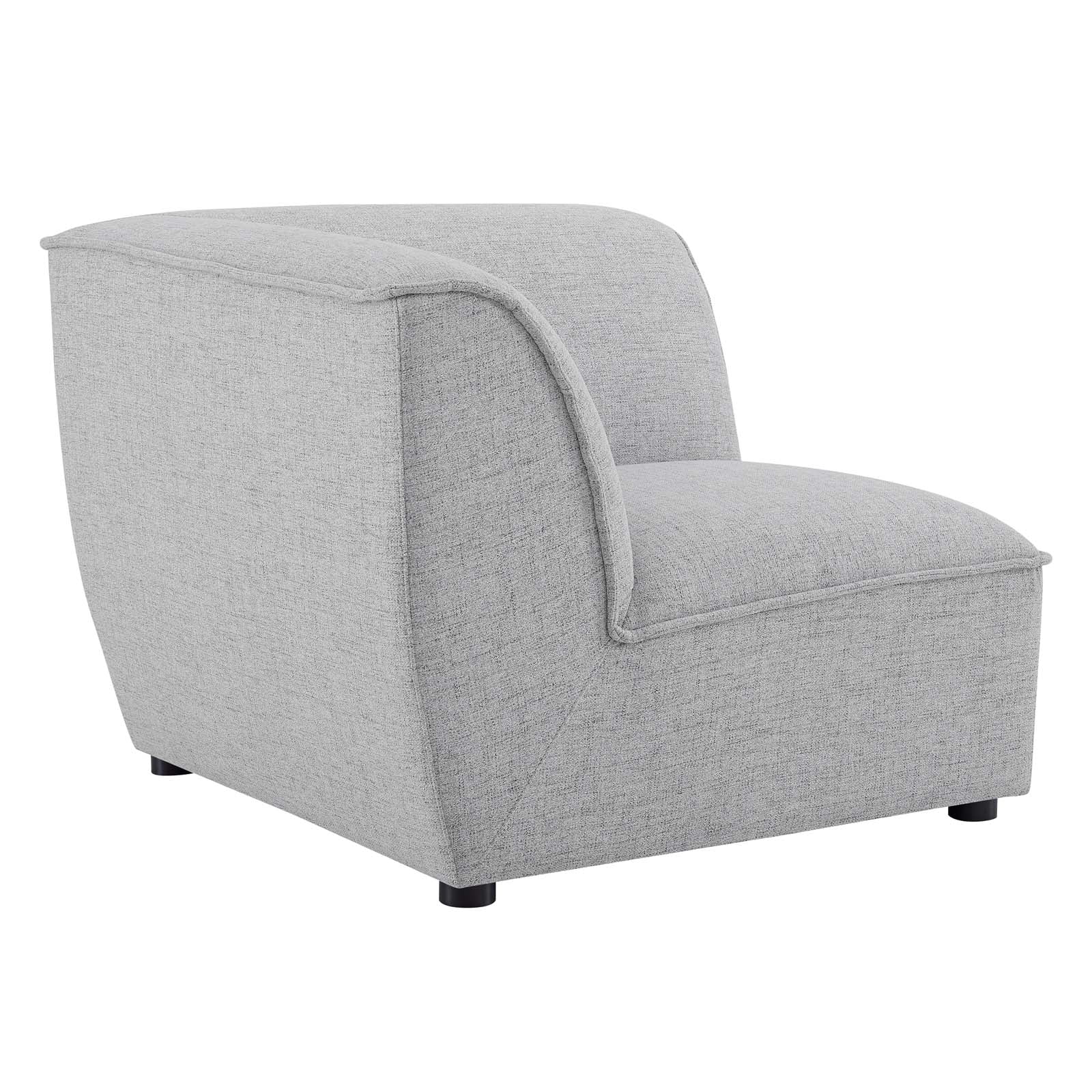 Modway Accent Chairs - Comprise Corner Sectional Sofa Chair Light Gray