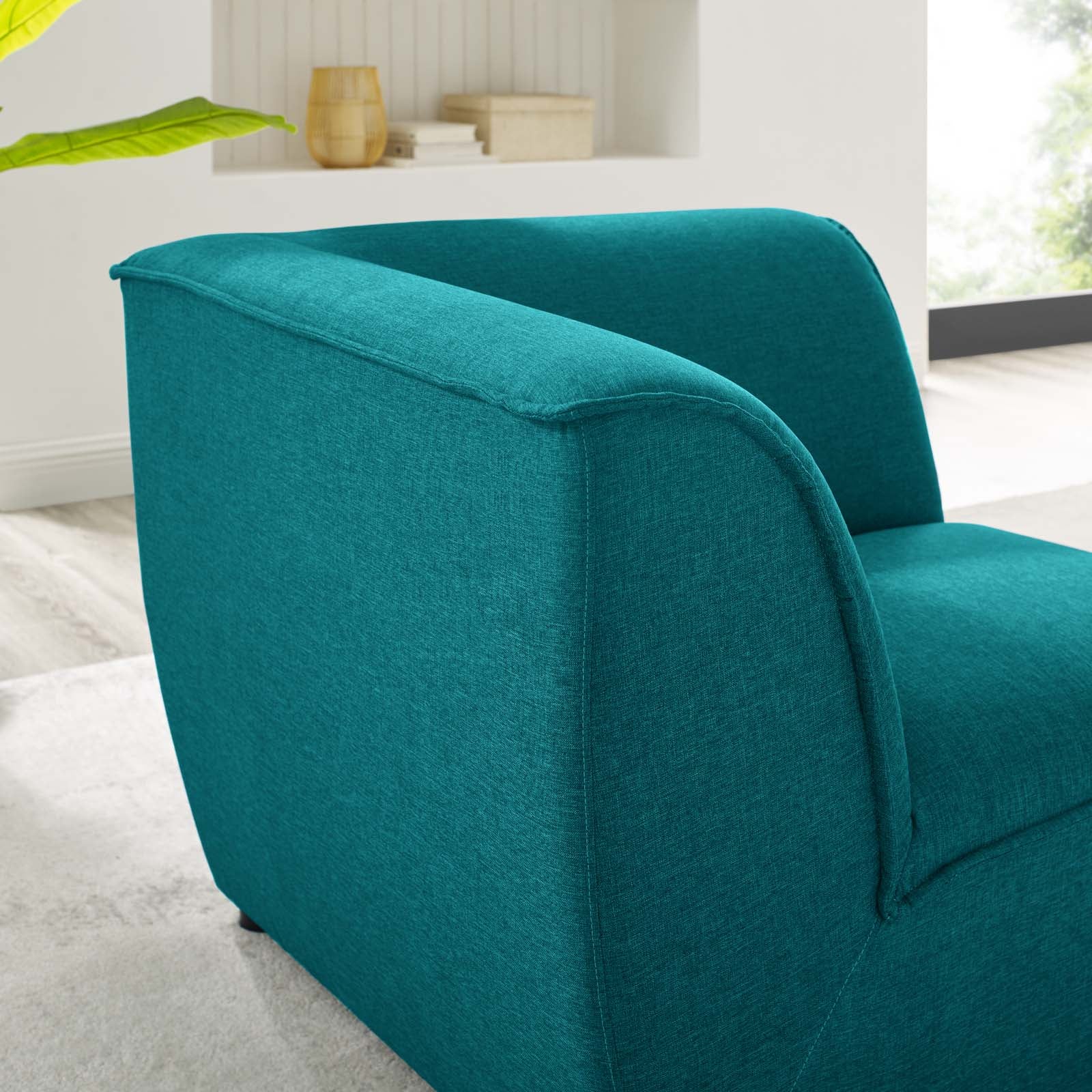 Modway Accent Chairs - Comprise Corner Sectional Sofa Chair Teal