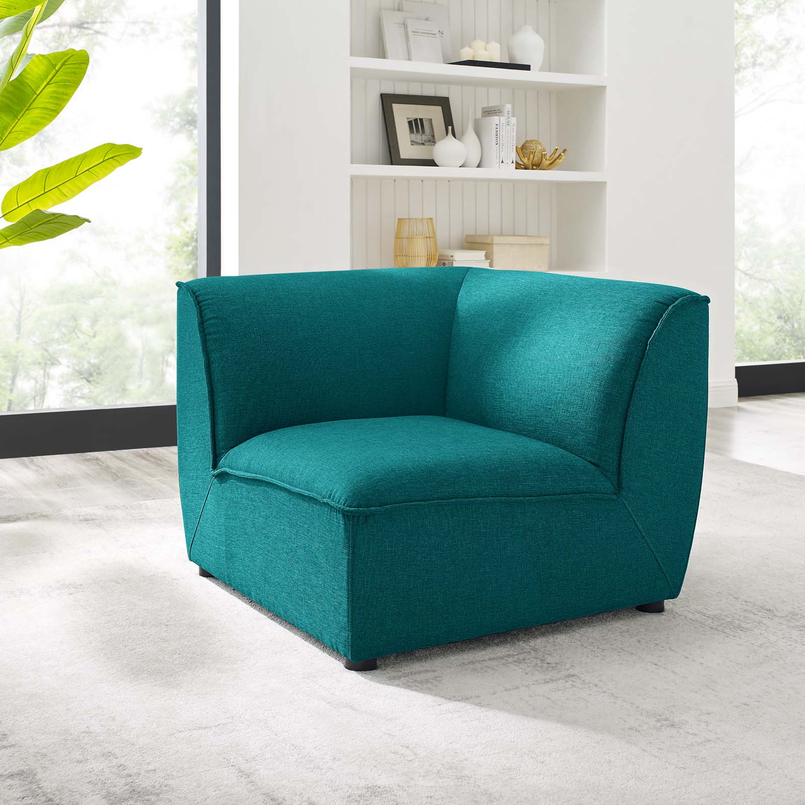 Modway Accent Chairs - Comprise Corner Sectional Sofa Chair Teal