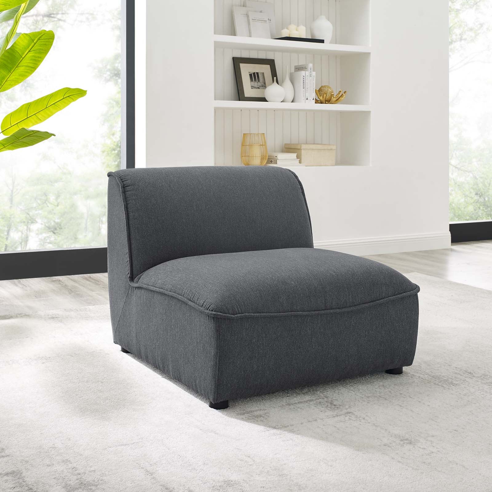 Modway Chairs - Comprise Armless Chair Charcoal