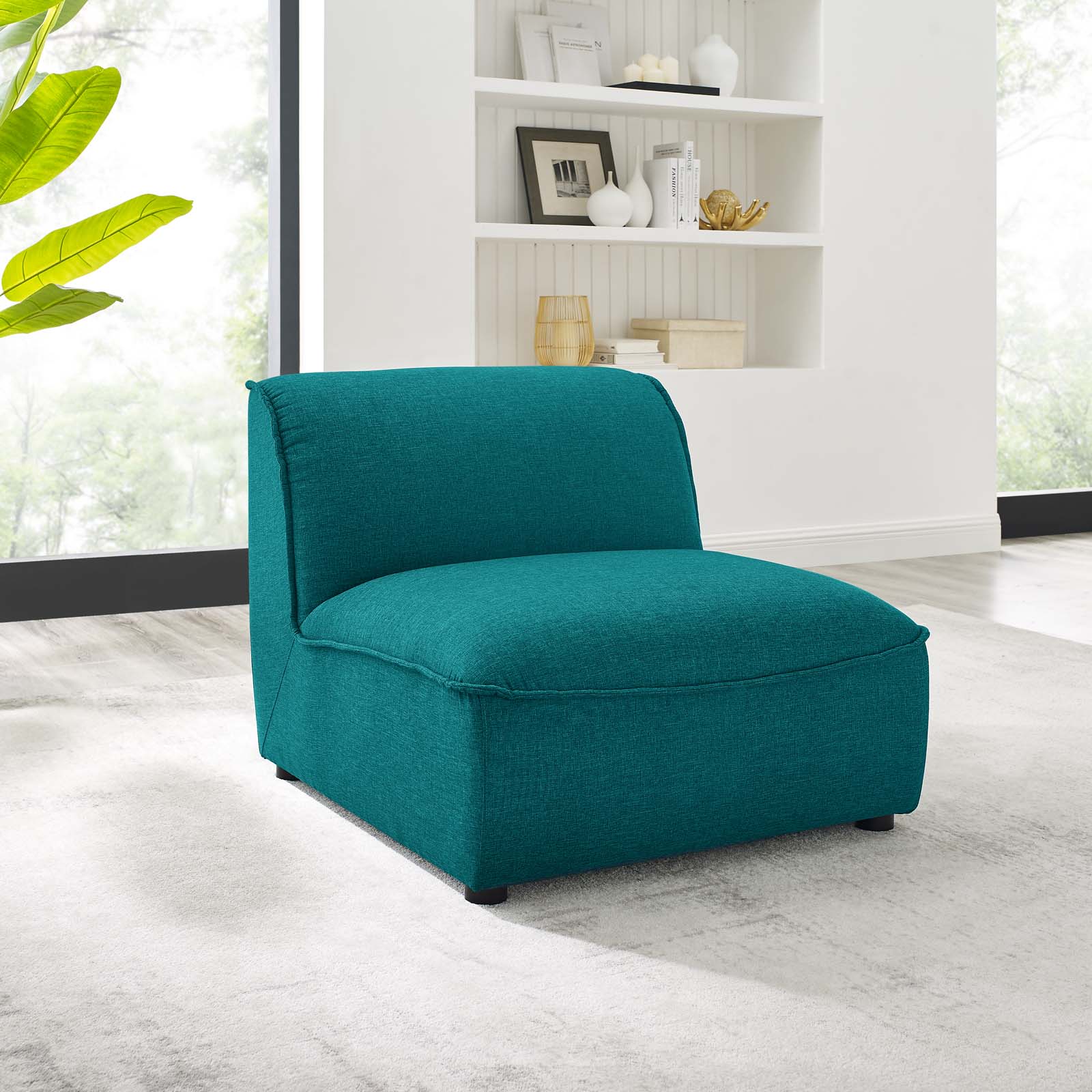 Modway Accent Chairs - Comprise Armless Chair Teal
